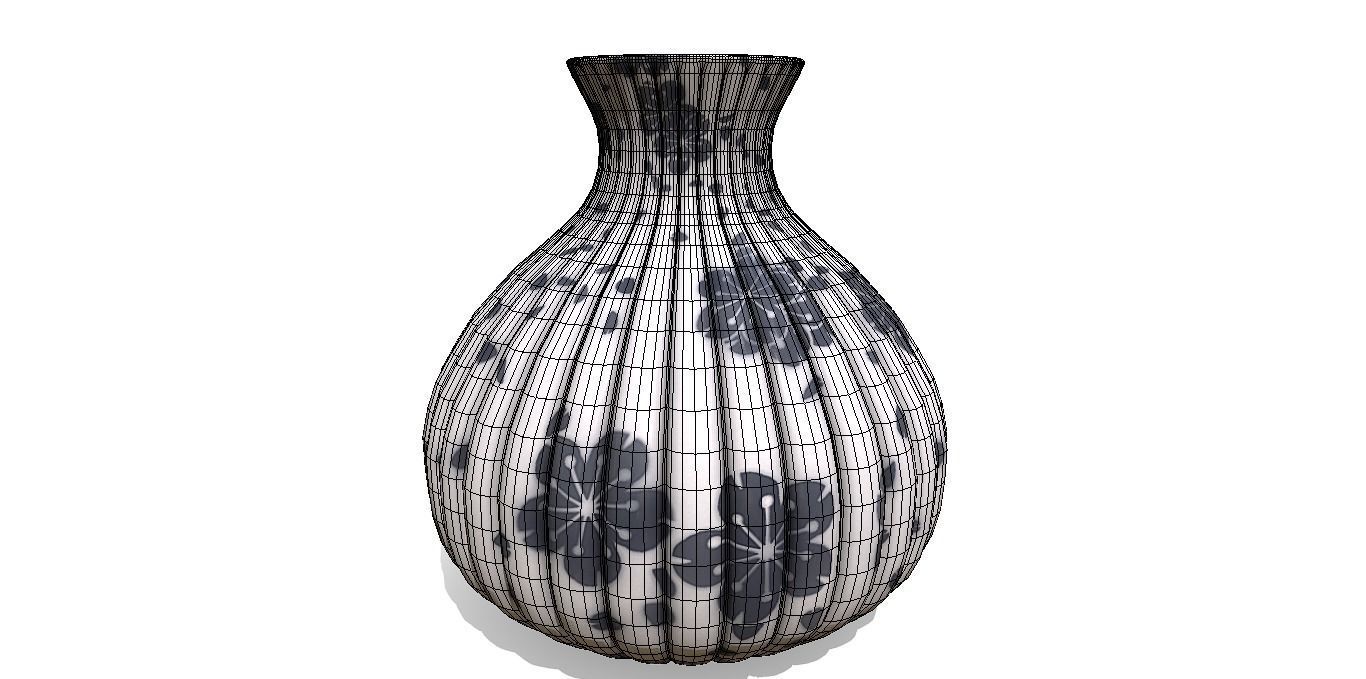 white vase 3D model_7