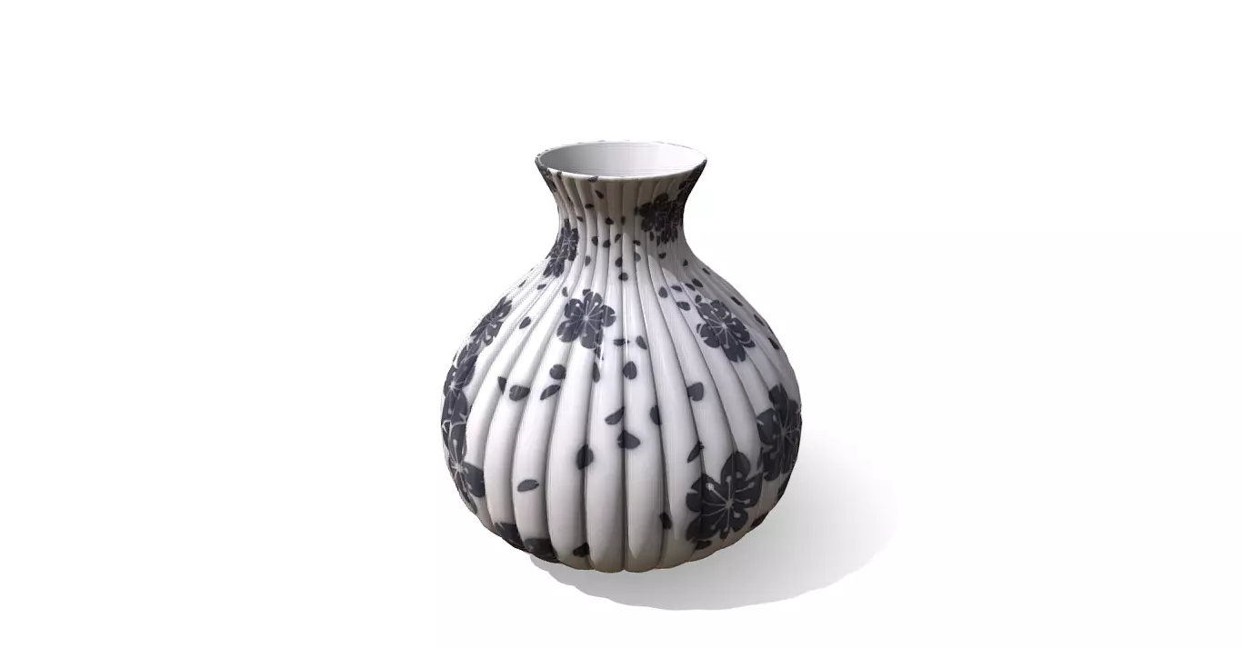 white vase 3D model_0