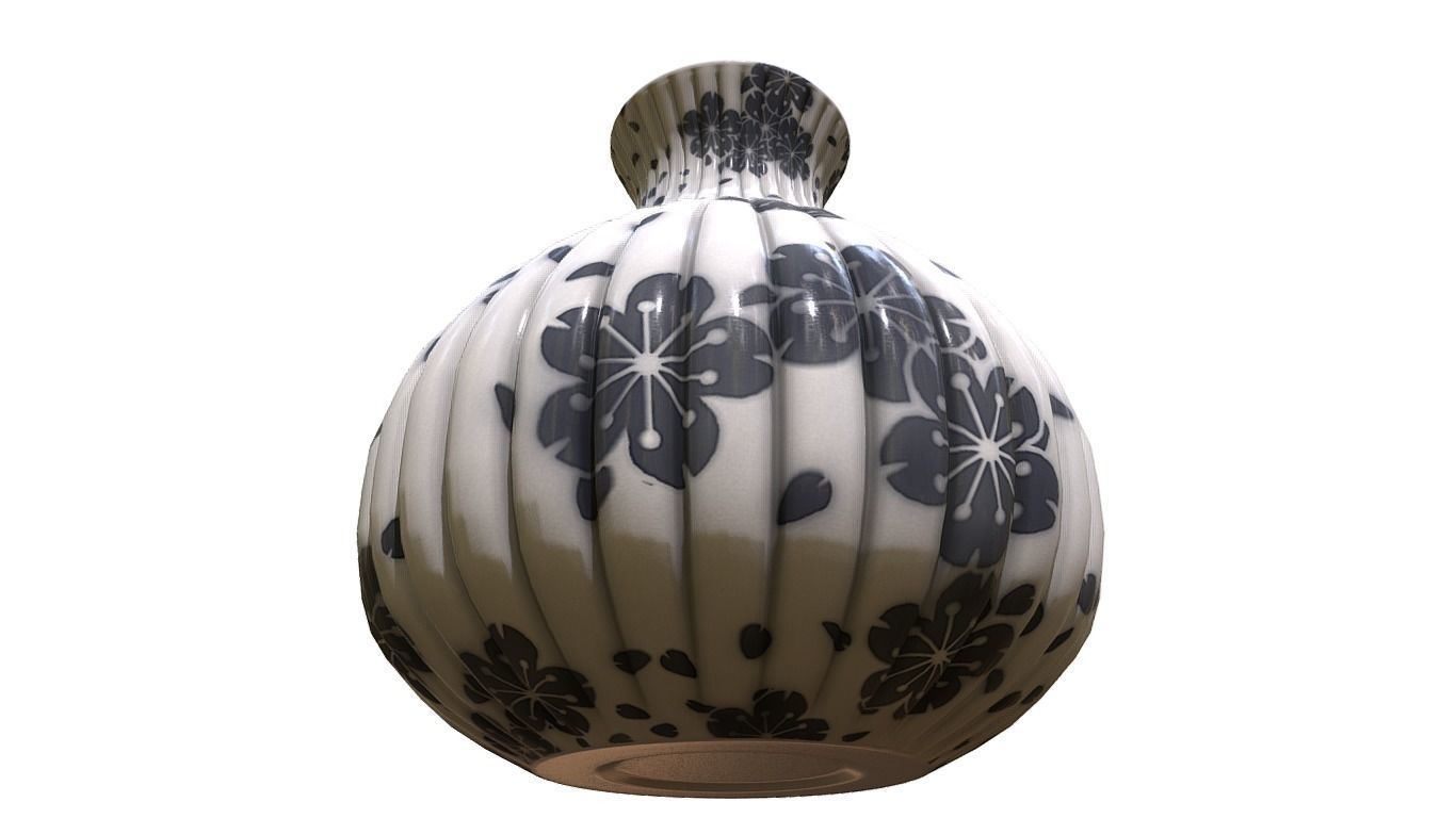 white vase 3D model_3