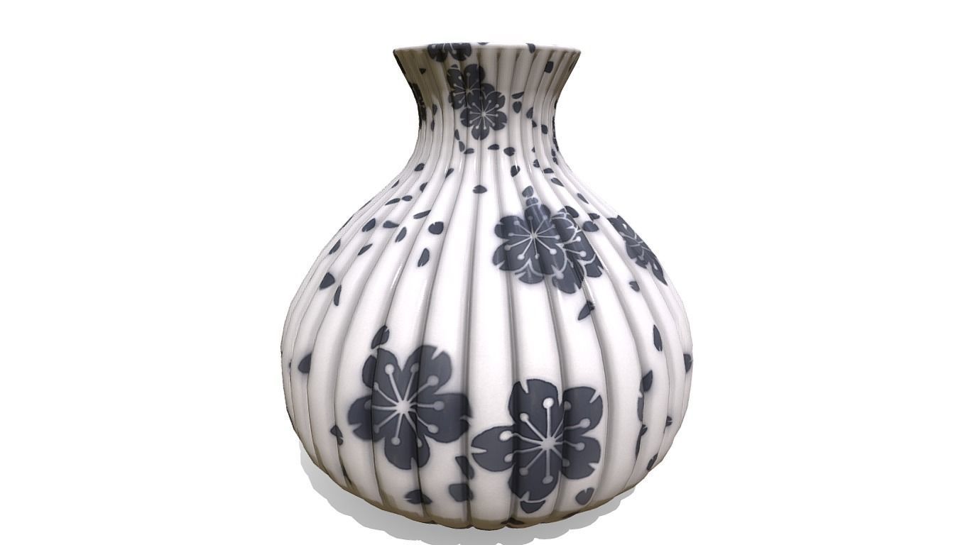 white vase 3D model_6