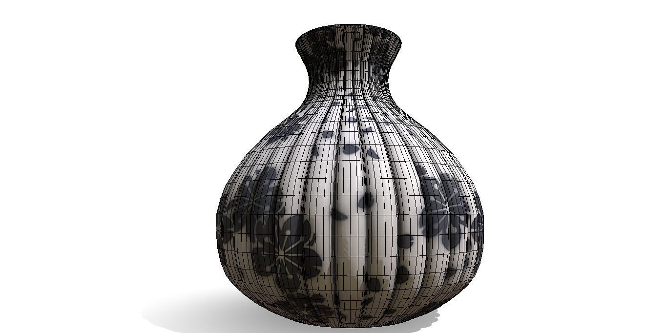 white vase 3D model_10