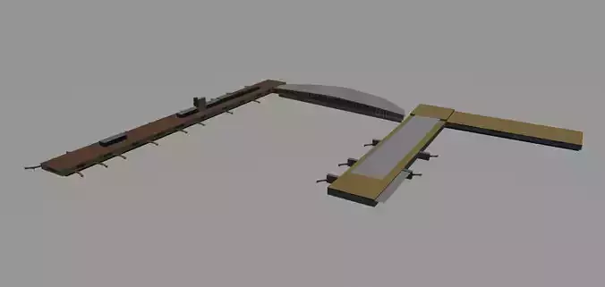 Zurich Flughafen airport low poly airport