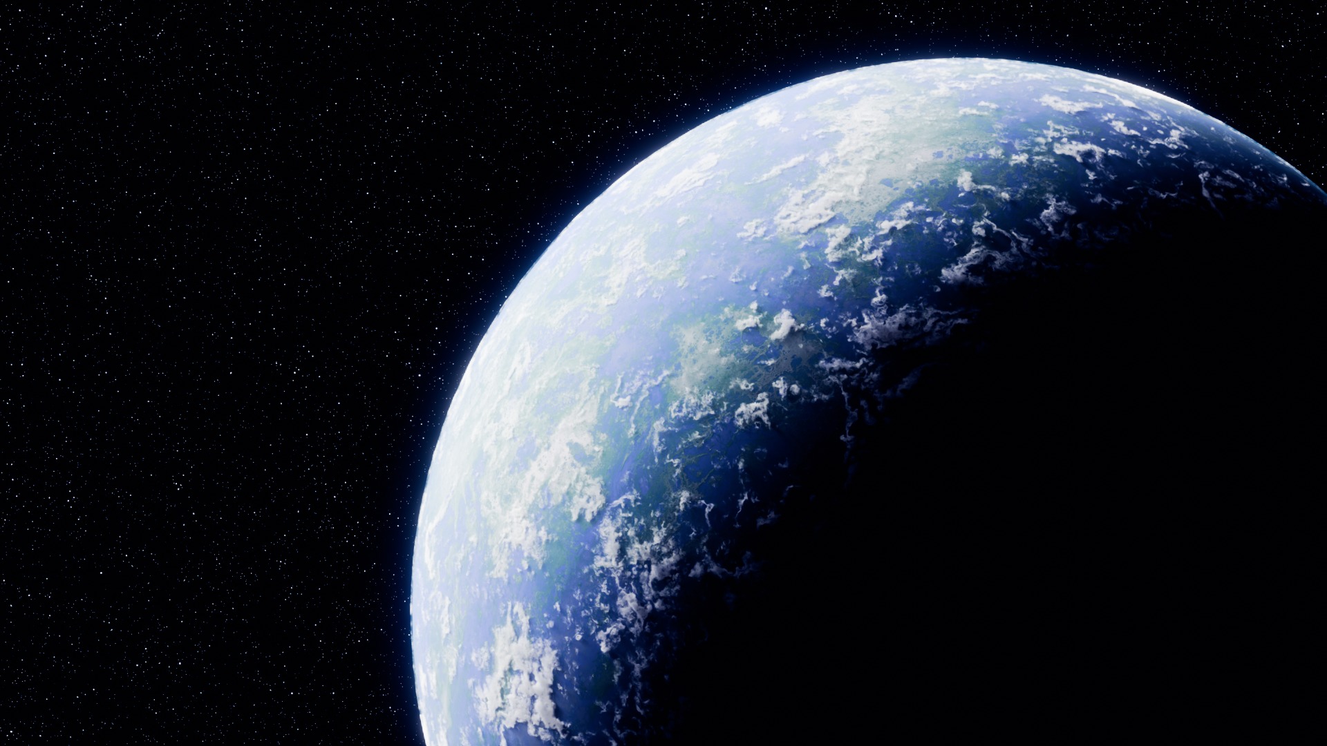 Customizable Realistic Planet Model  Low-poly 3D model_1