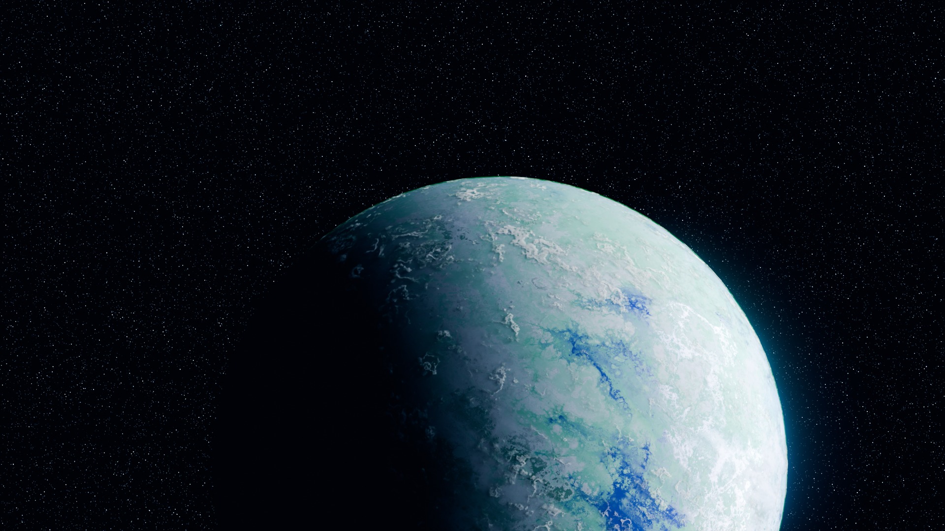 Customizable Realistic Planet Model  Low-poly 3D model_3