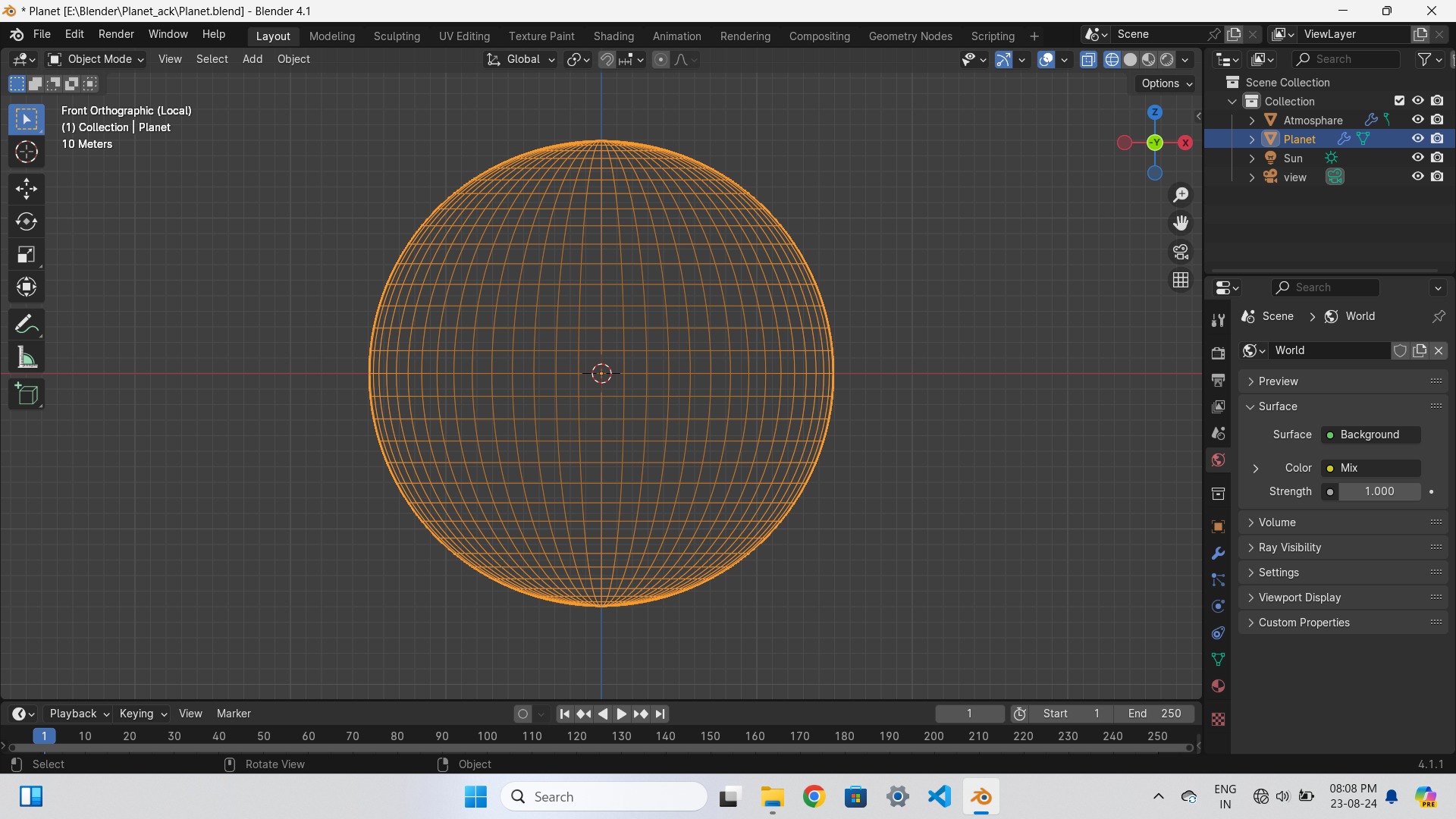 Customizable Realistic Planet Model  Low-poly 3D model_9