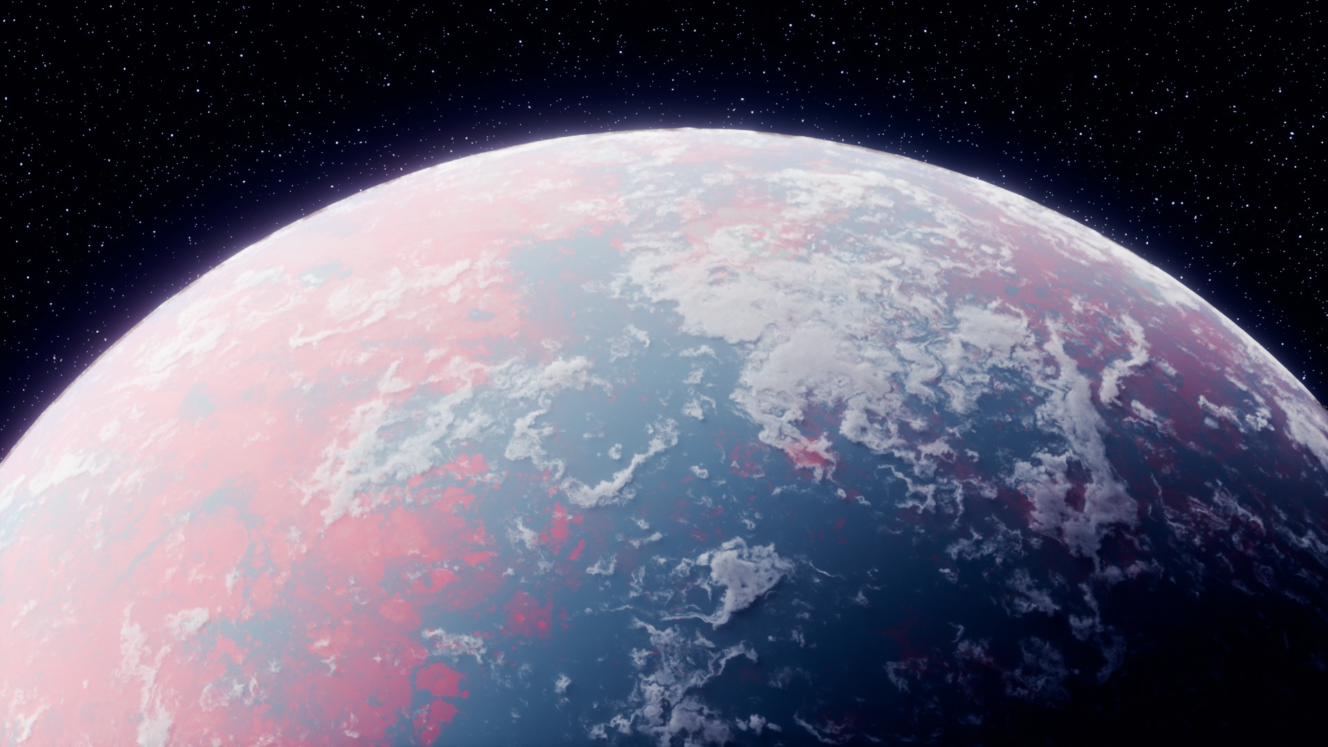Customizable Realistic Planet Model  Low-poly 3D model_2