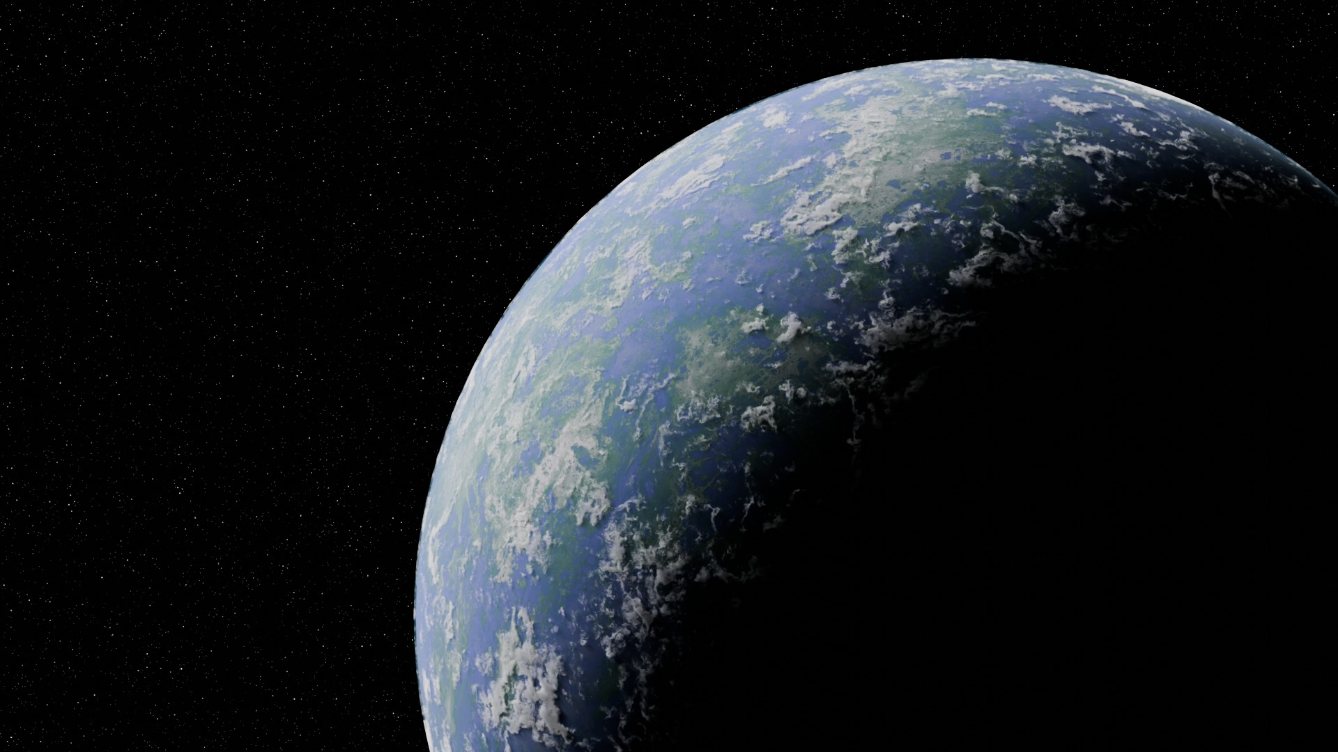 Customizable Realistic Planet Model  Low-poly 3D model_7