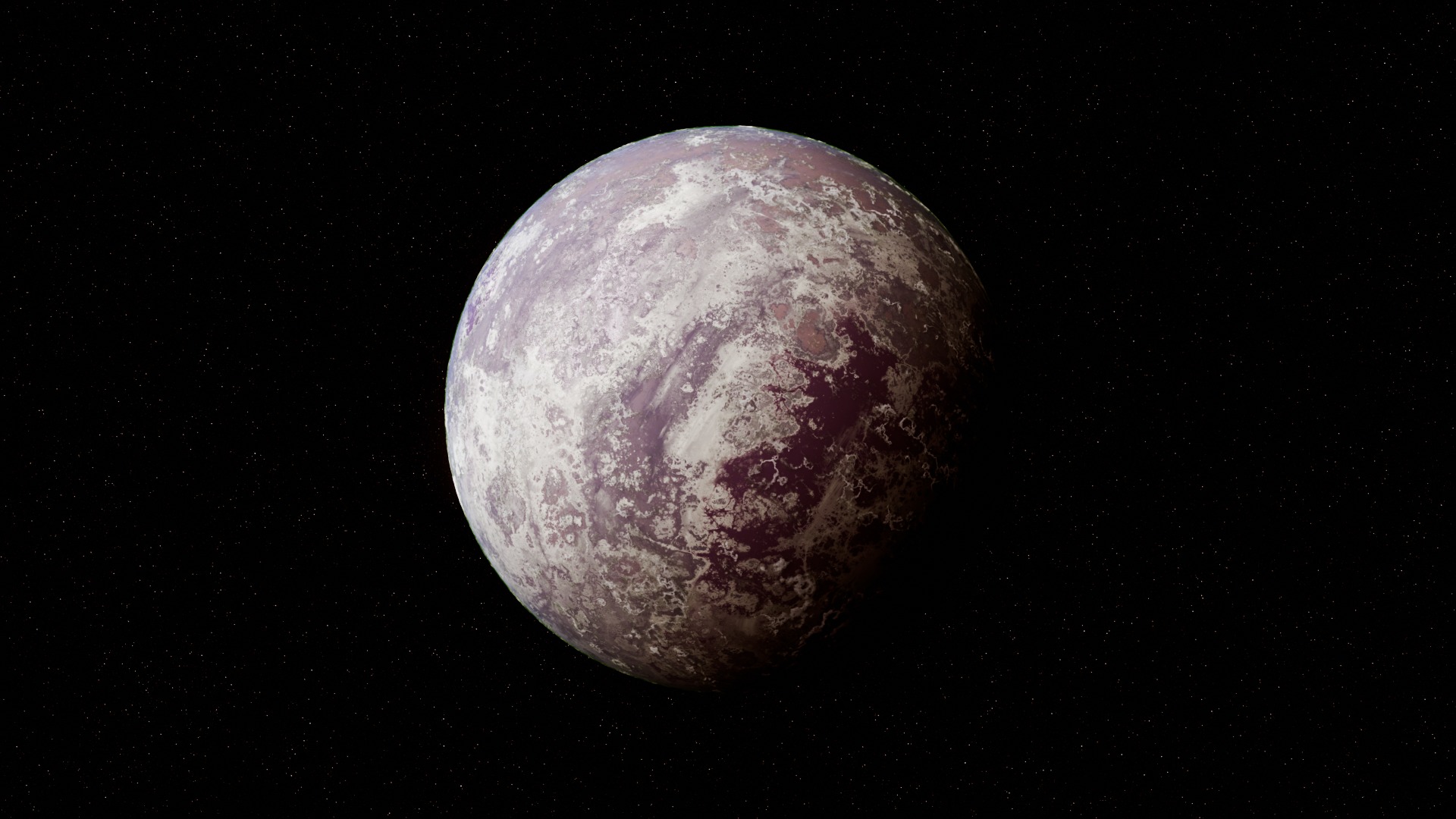 Customizable Realistic Planet Model  Low-poly 3D model_6