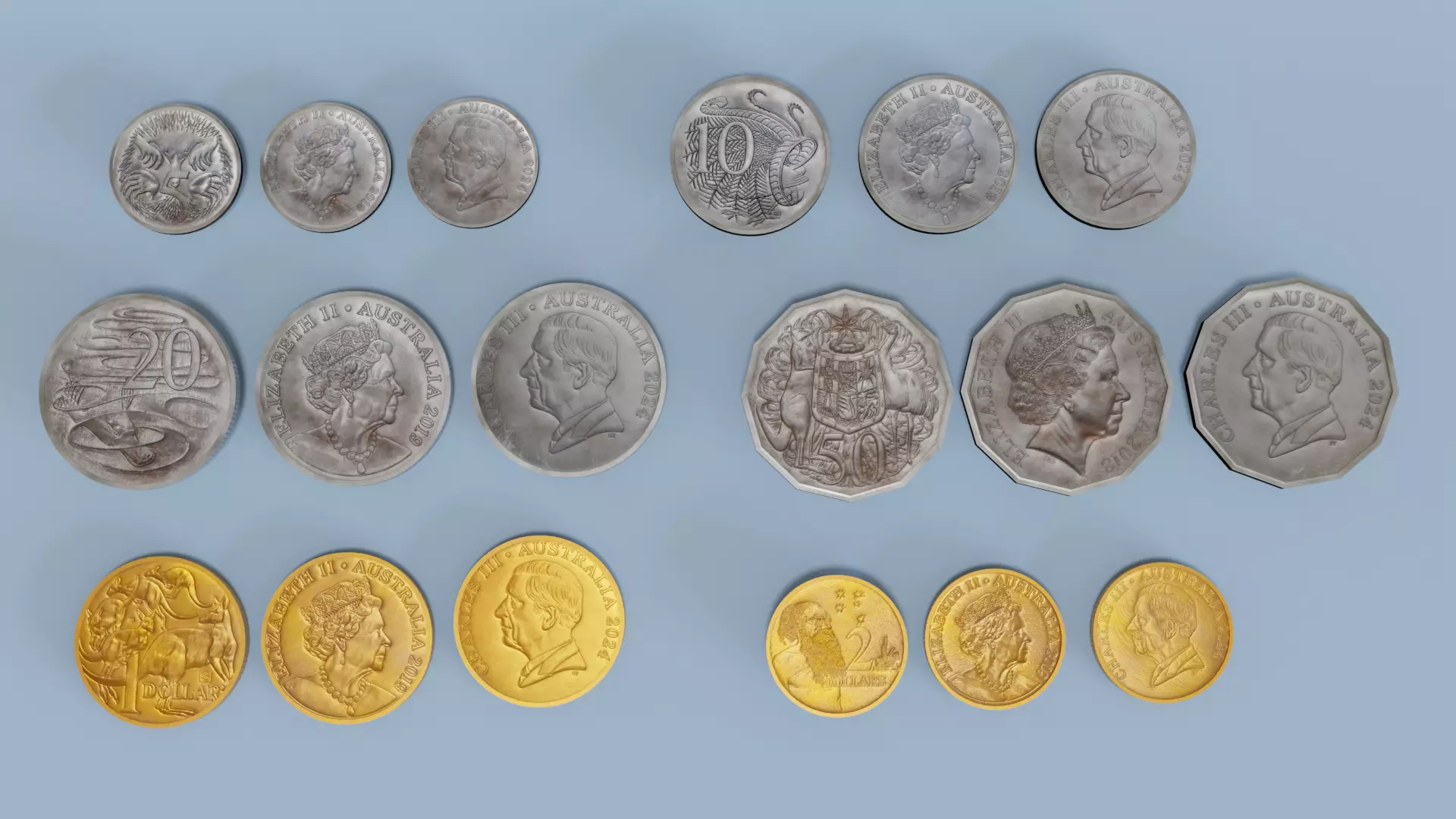 Australian Coin Collection  3D model_0