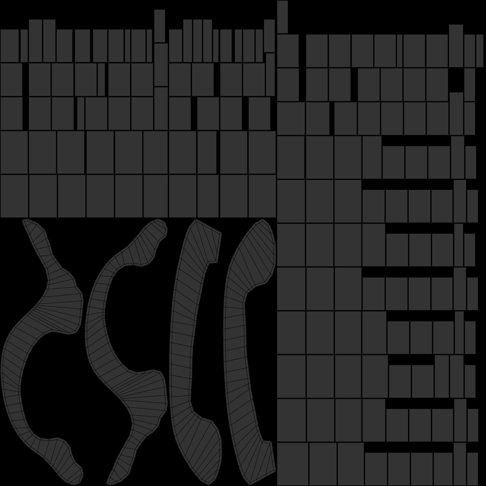 Chinese scripts  for education animation Low-poly 3D model_11