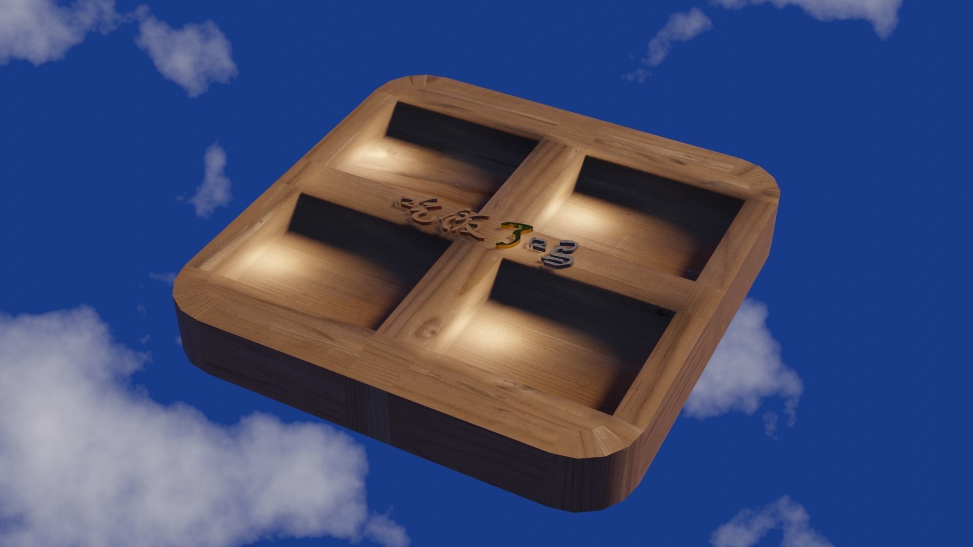 Chinese scripts  for education animation Low-poly 3D model_8