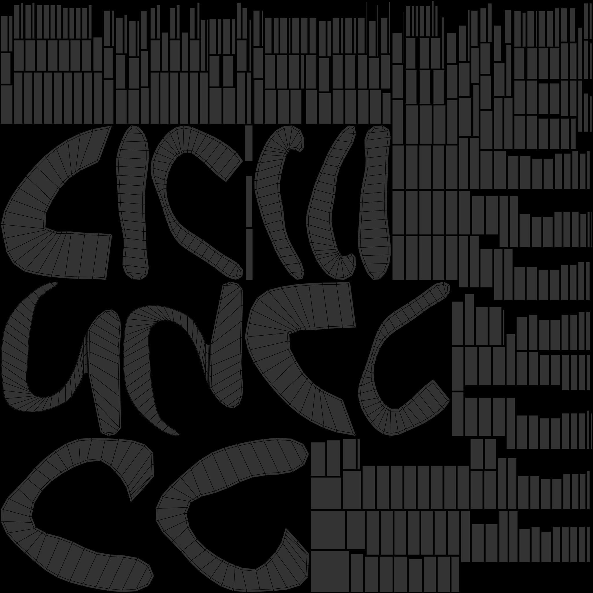 Chinese scripts  for education animation Low-poly 3D model_12