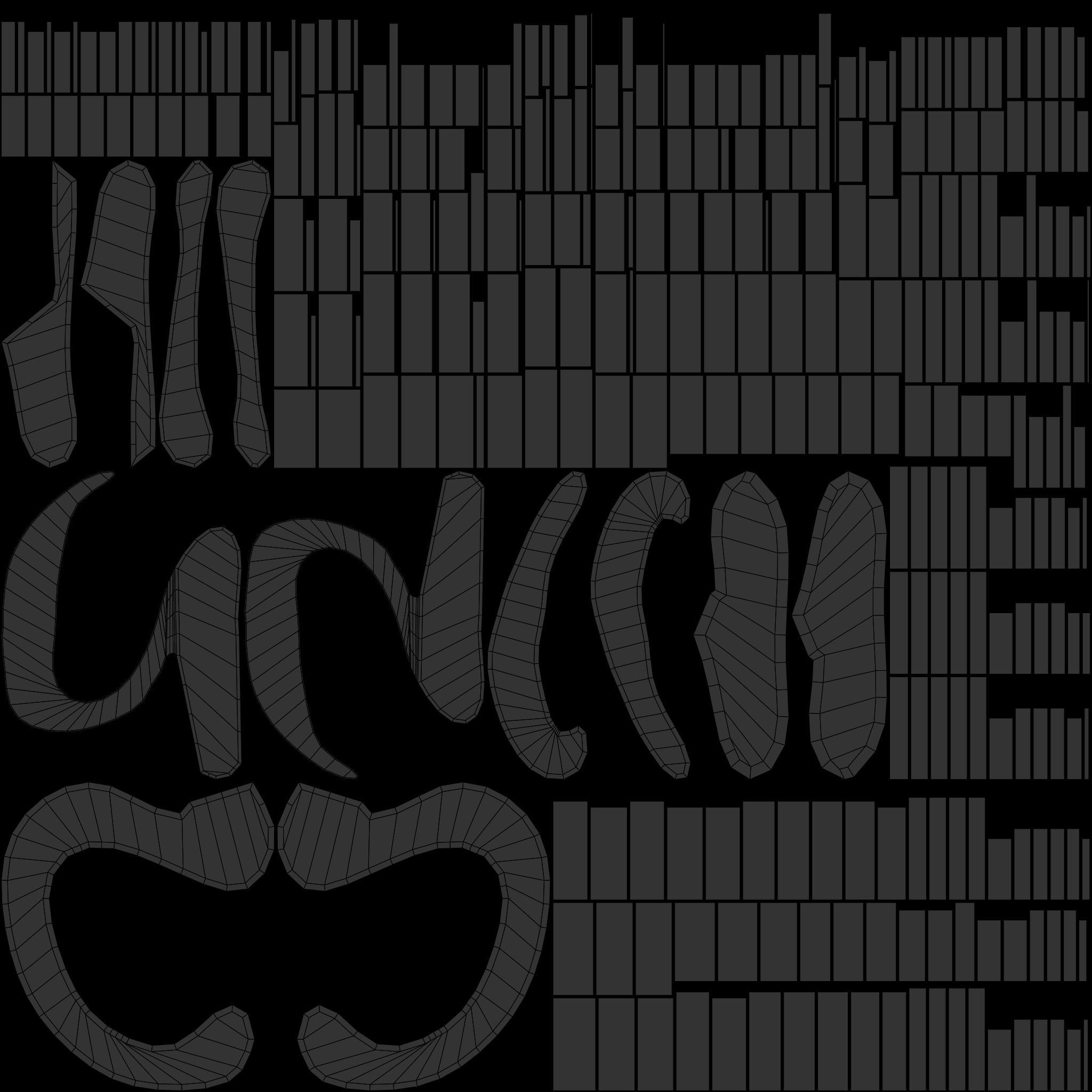 Chinese scripts  for education animation Low-poly 3D model_9