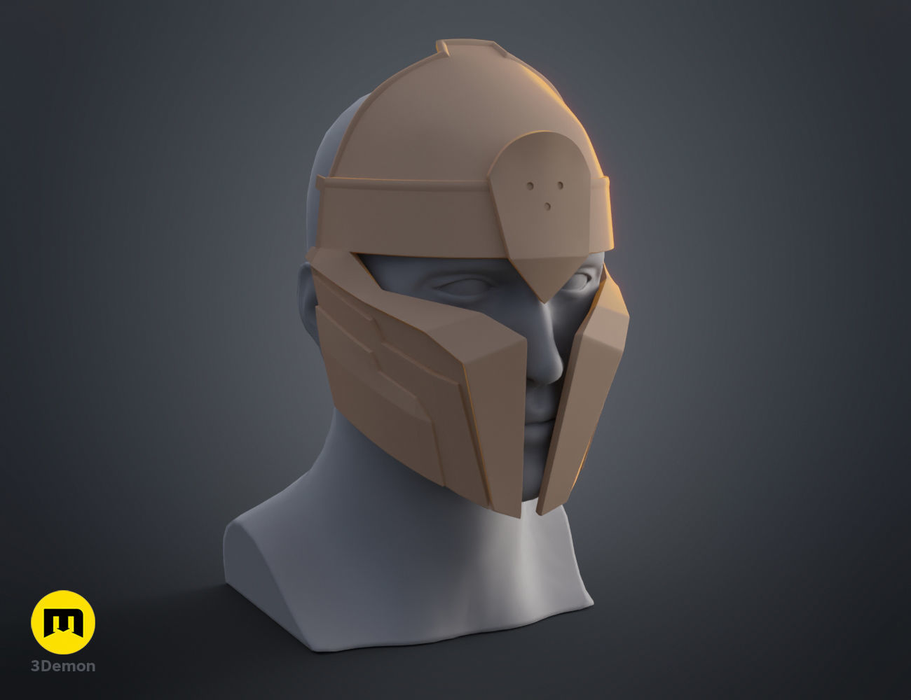 Arcane Noxian Soldier Mask 3D print model_5