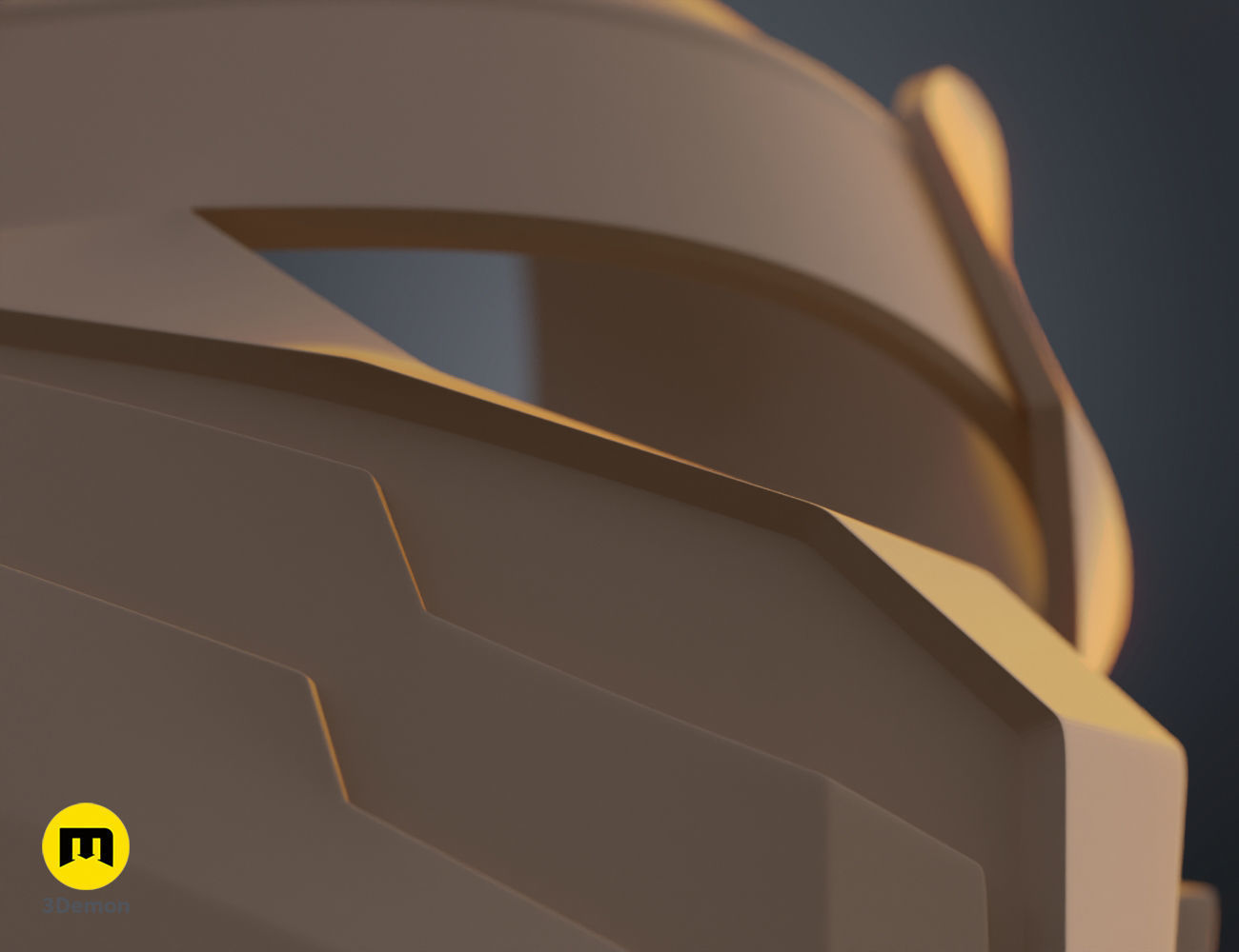 Arcane Noxian Soldier Mask 3D print model_9