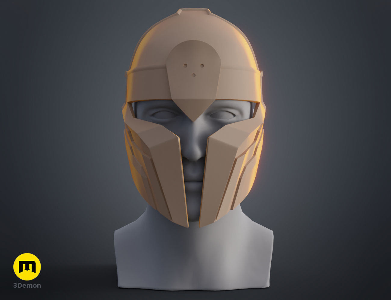 Arcane Noxian Soldier Mask 3D print model_6