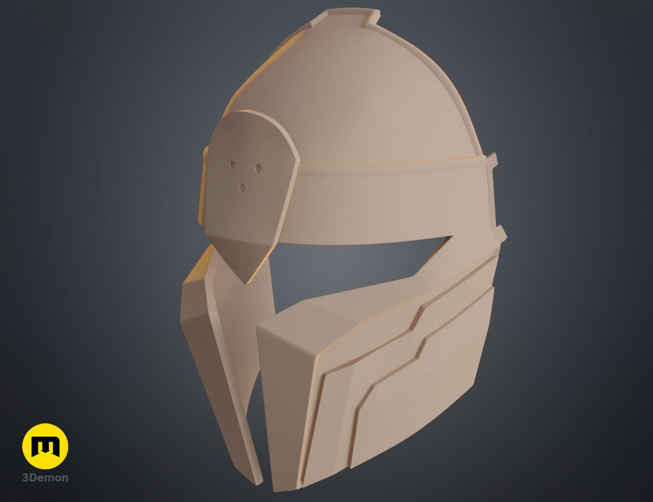Arcane Noxian Soldier Mask 3D print model_7