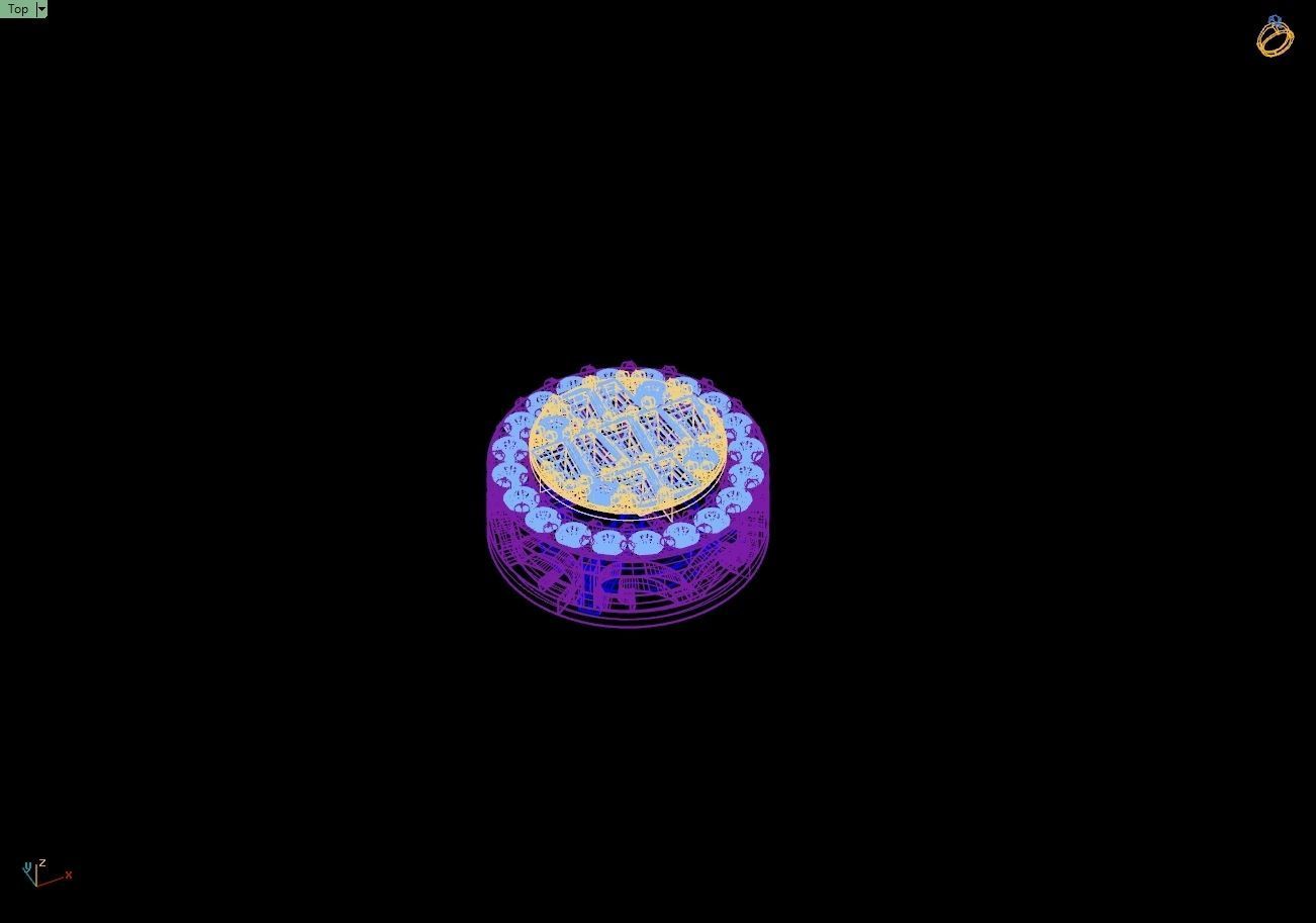 Custom Fully Round shape Diamond Studs - Ice out Earring Unisex 3D print model_17