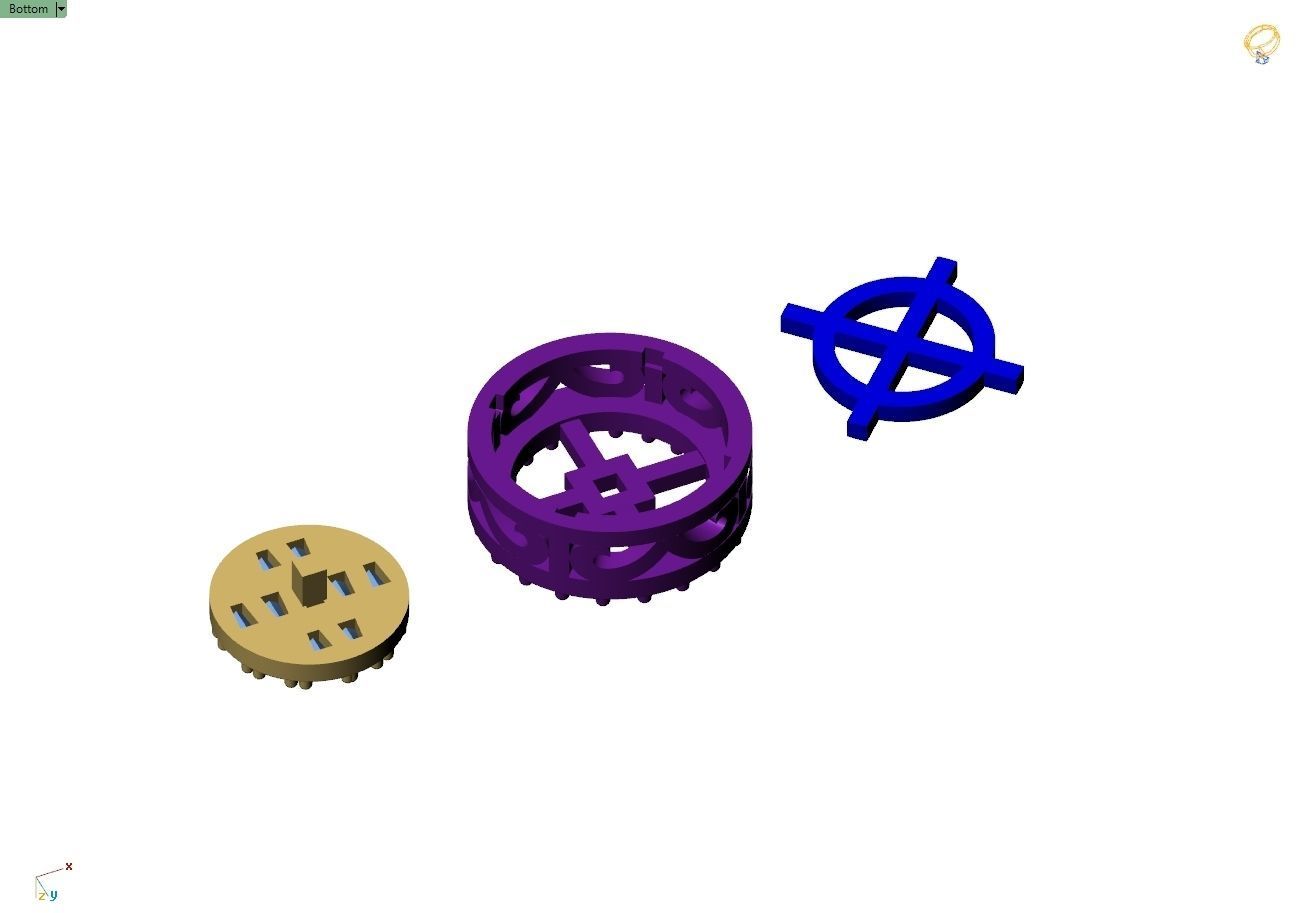 Custom Fully Round shape Diamond Studs - Ice out Earring Unisex 3D print model_15