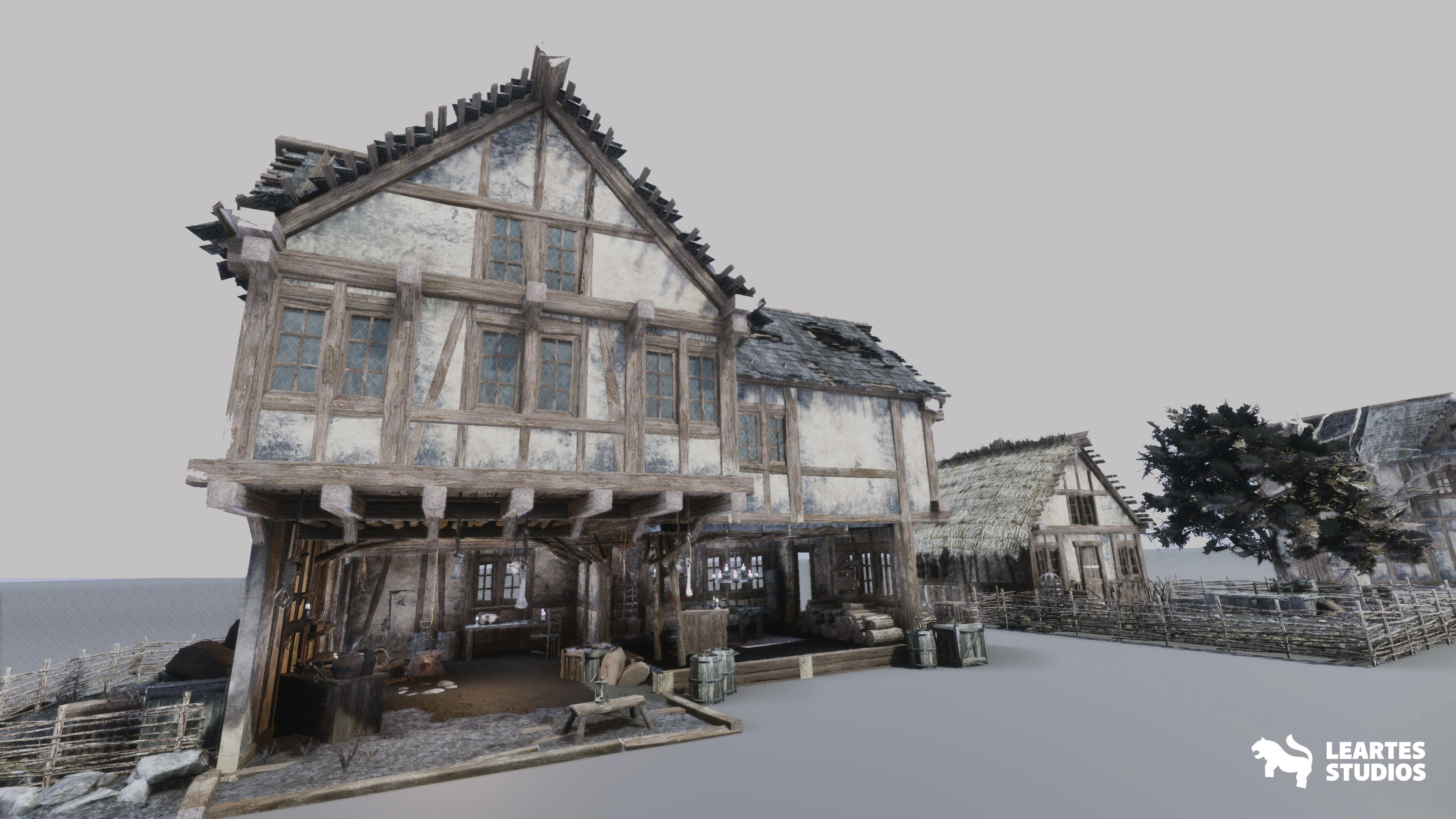 Demonic Village Environment Low-poly 3D model_18