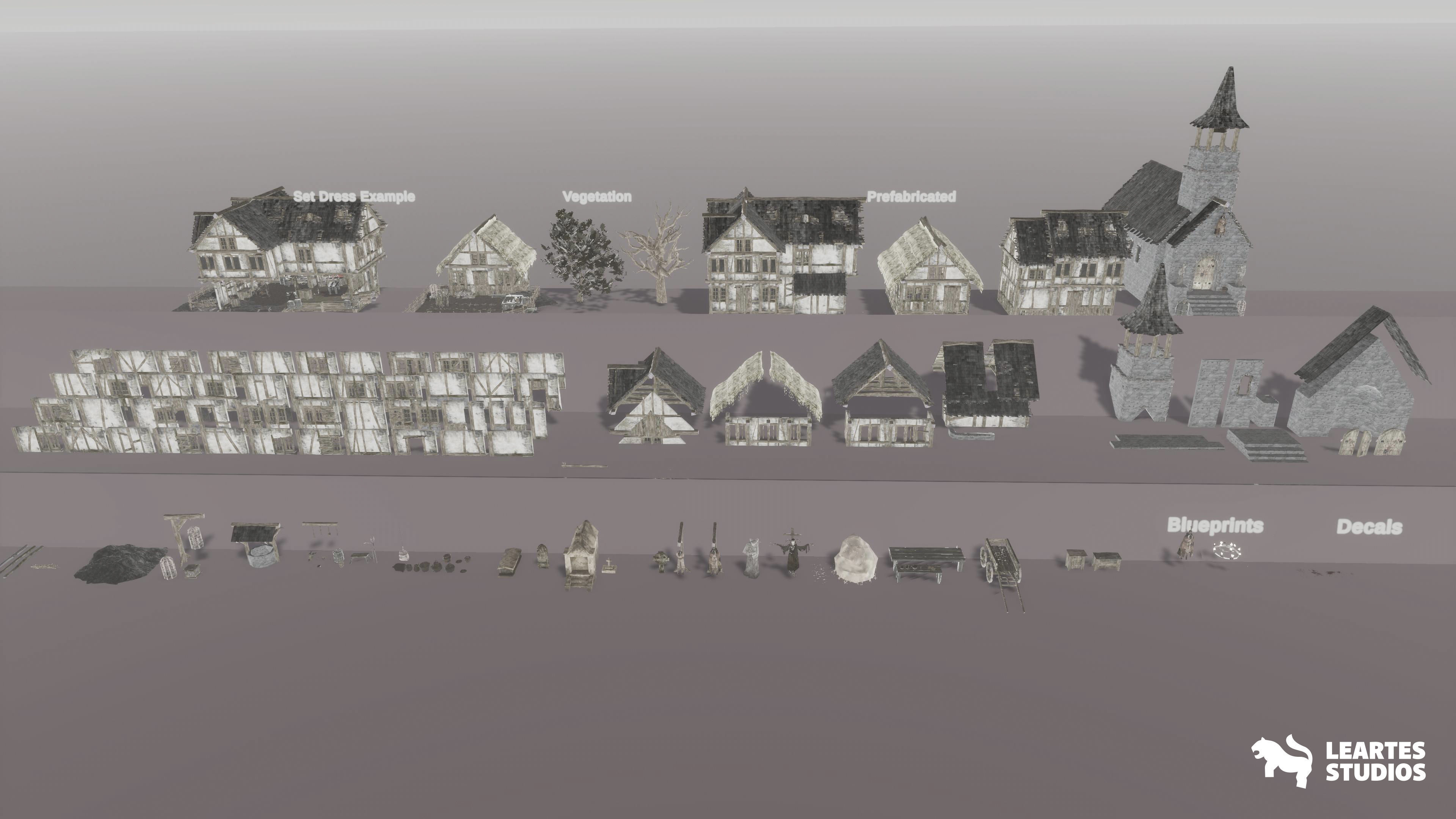 Demonic Village Environment Low-poly 3D model_17