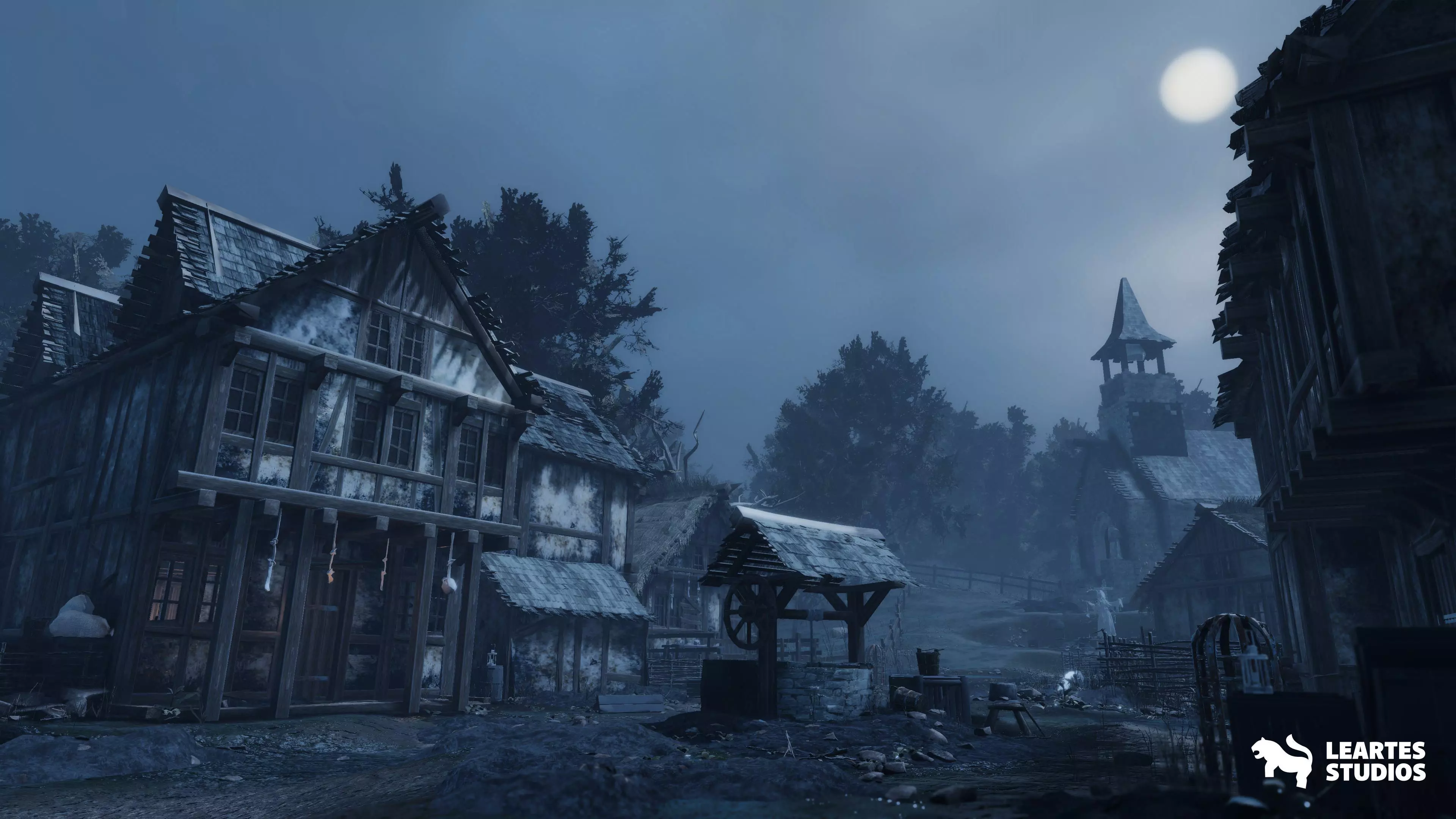 Demonic Village Environment Low-poly 3D model_0