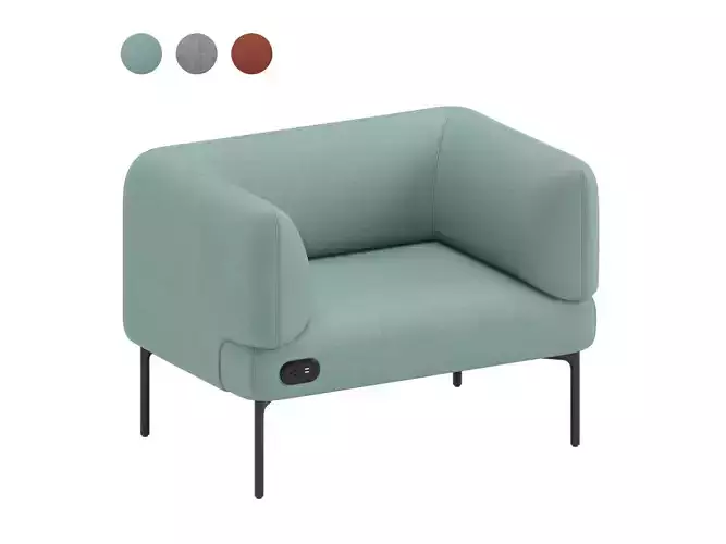 Haworth Cabana Individual Lounge S9L2-0 3D model