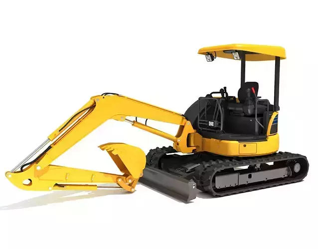 Mini Small Tracked Excavator 3D model