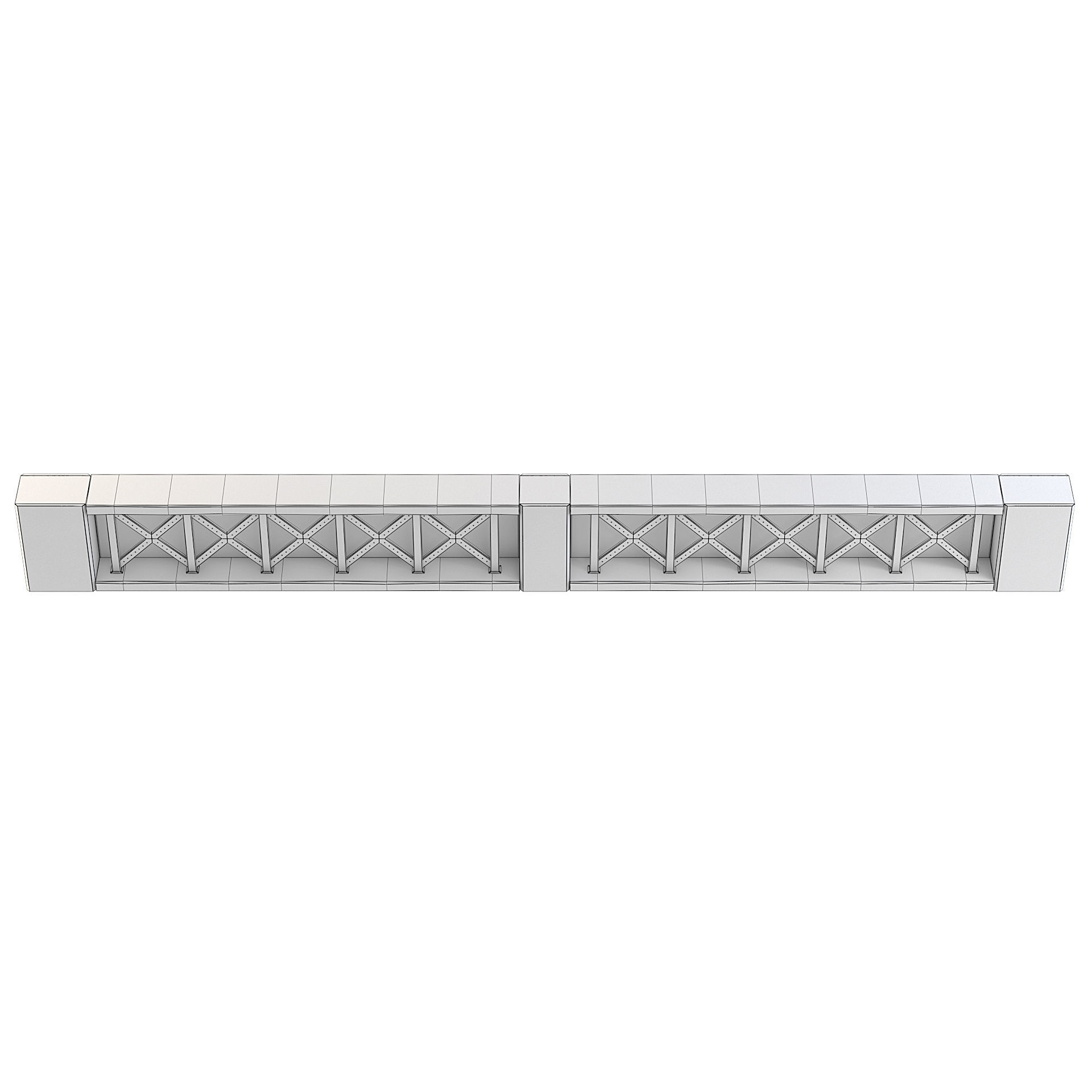 Factory Front Wall Upper 3D model_7