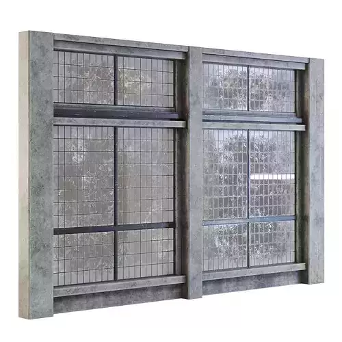 Factory Front Wall with Windows