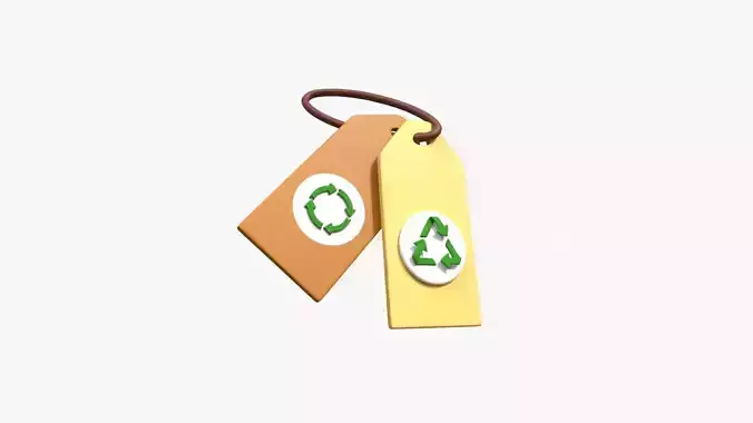 Recycle Price Tag 3D model