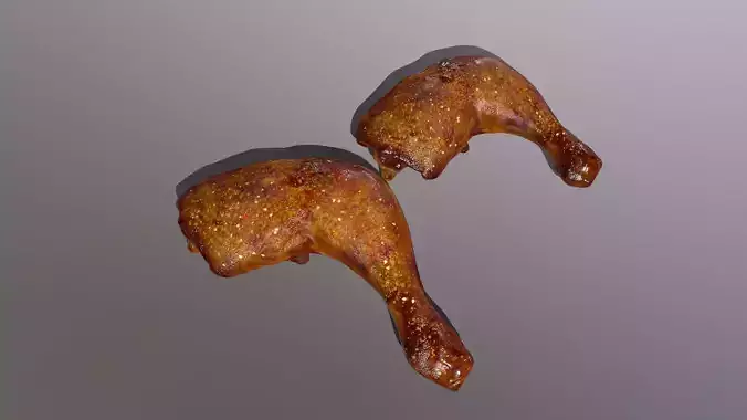 Fried Chicken Low-poly 3D model