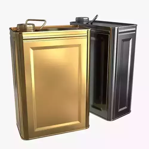 Oil Can Big 2 colors Low-poly 3D model