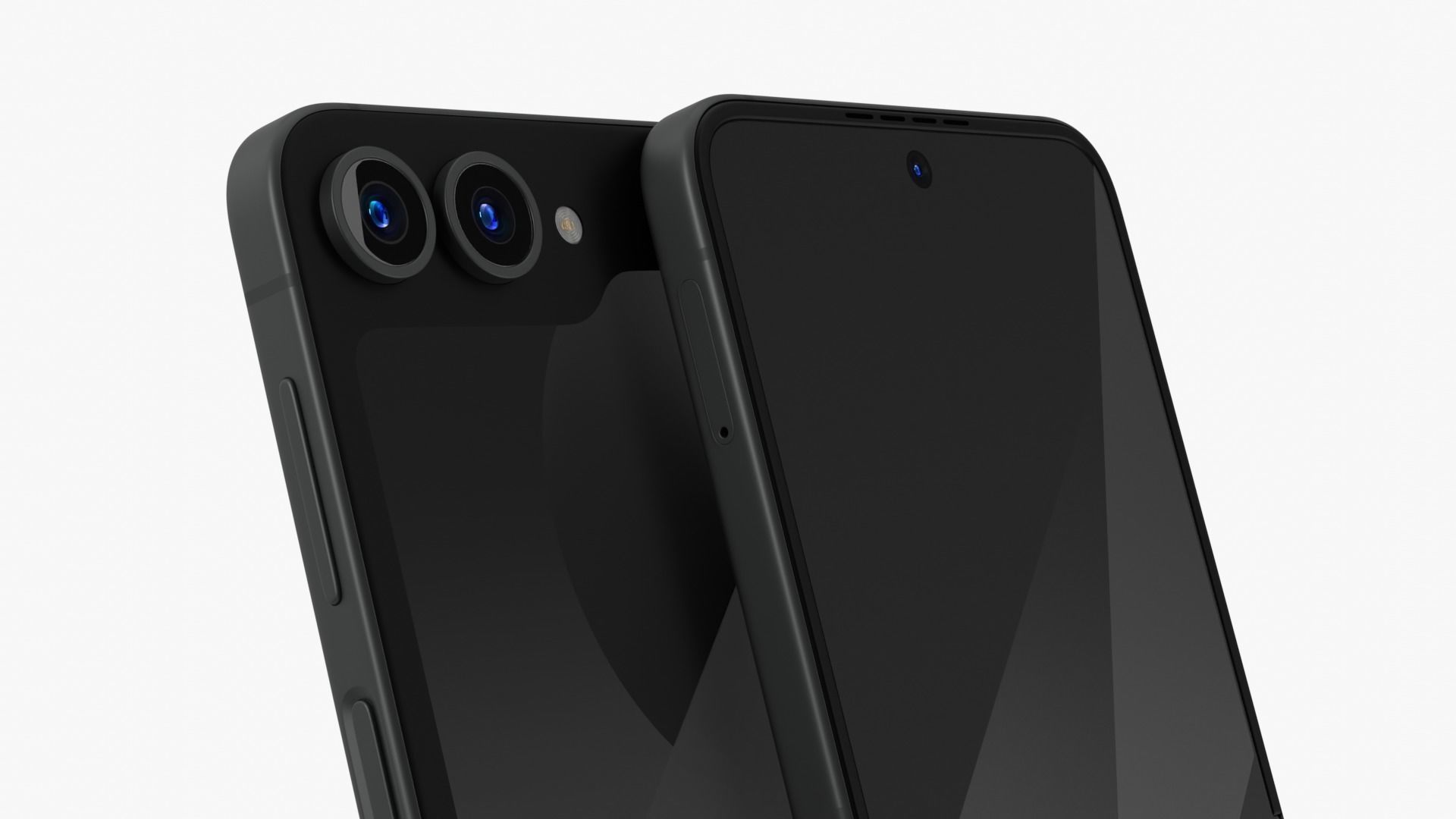 Samsung Galaxy Z Flip 6 Crafted Black Low-poly 3D model_4