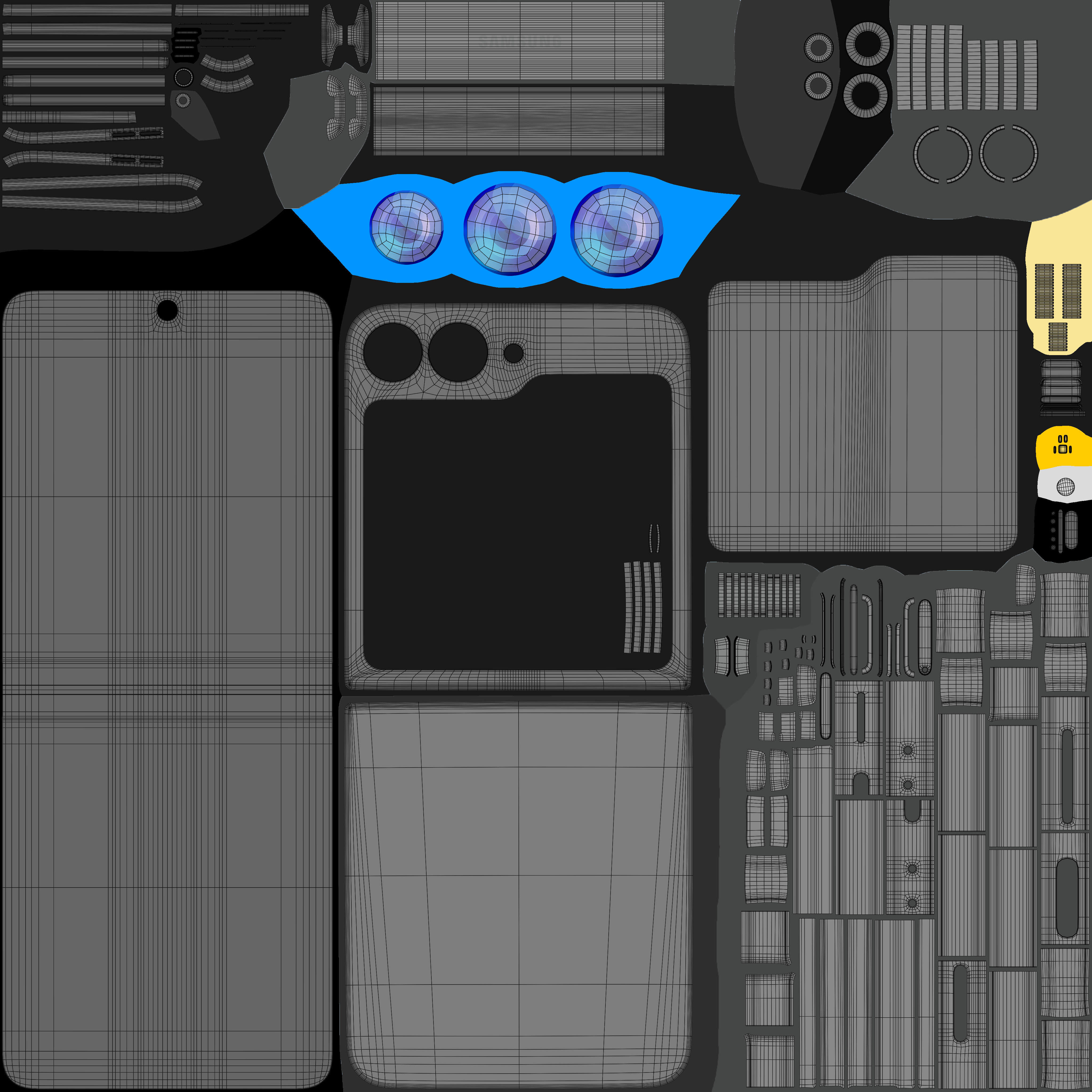 Samsung Galaxy Z Flip 6 Crafted Black Low-poly 3D model_10