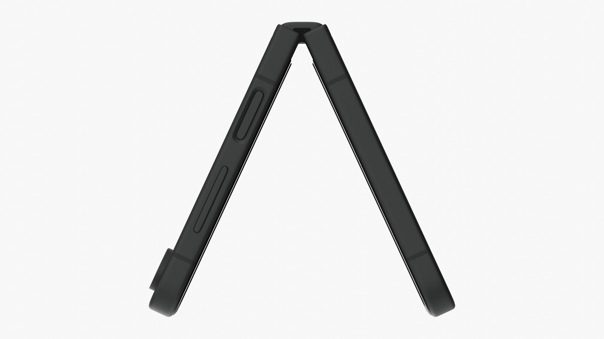 Samsung Galaxy Z Flip 6 Crafted Black Low-poly 3D model_7