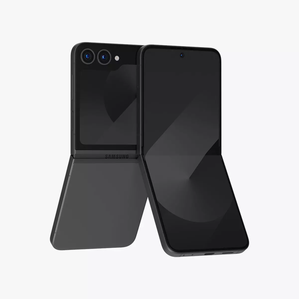 Samsung Galaxy Z Flip 6 Crafted Black Low-poly 3D model_0