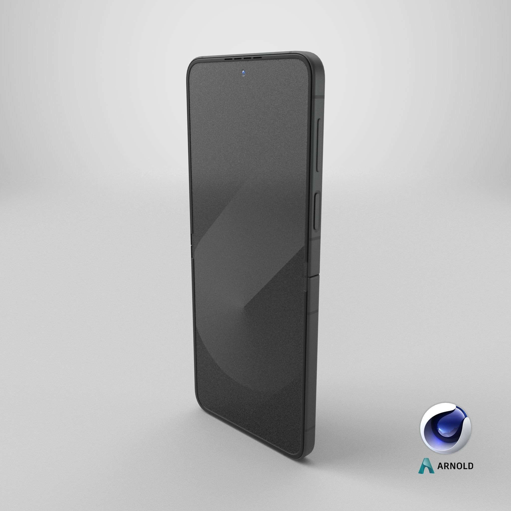 Samsung Galaxy Z Flip 6 Crafted Black Low-poly 3D model_19