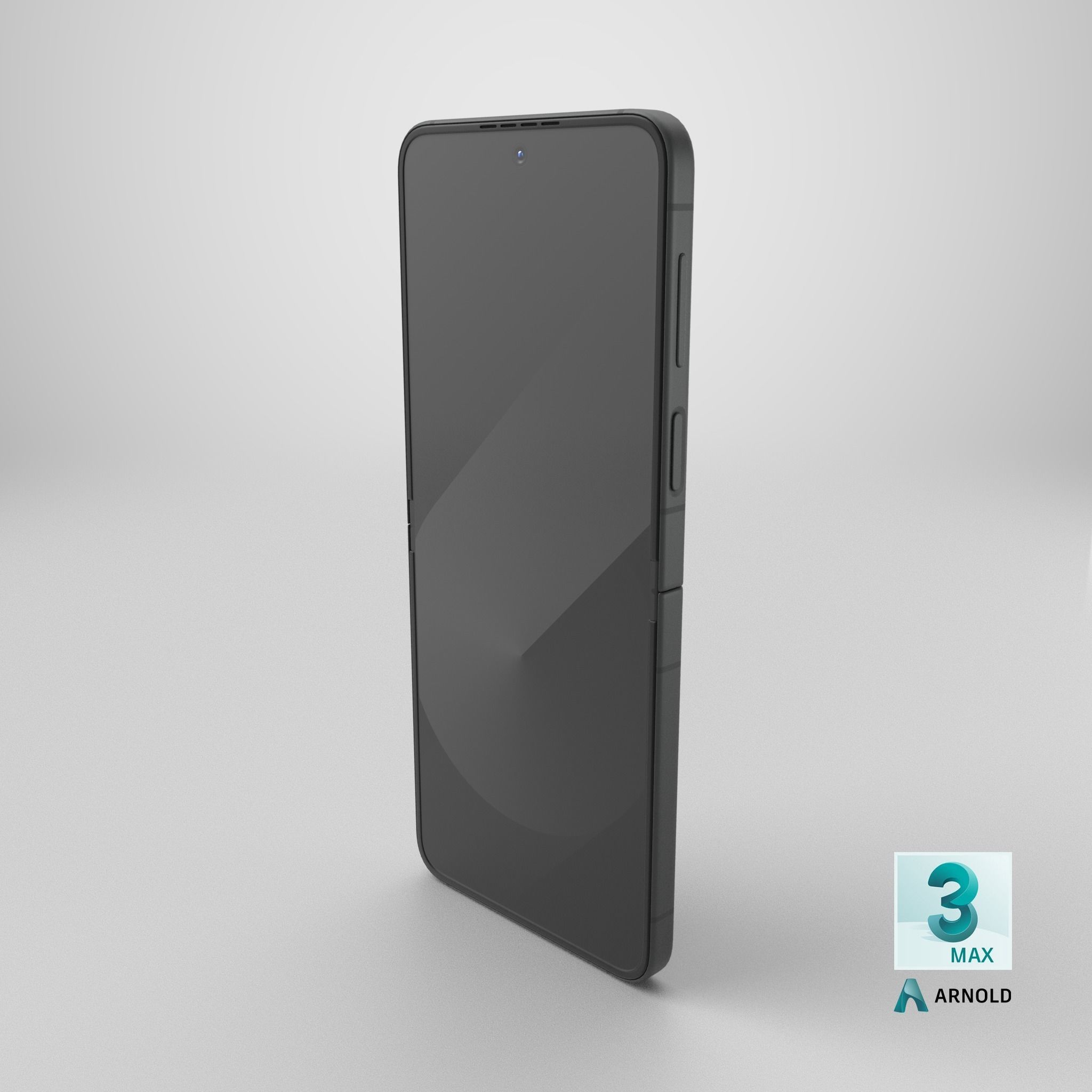 Samsung Galaxy Z Flip 6 Crafted Black Low-poly 3D model_24