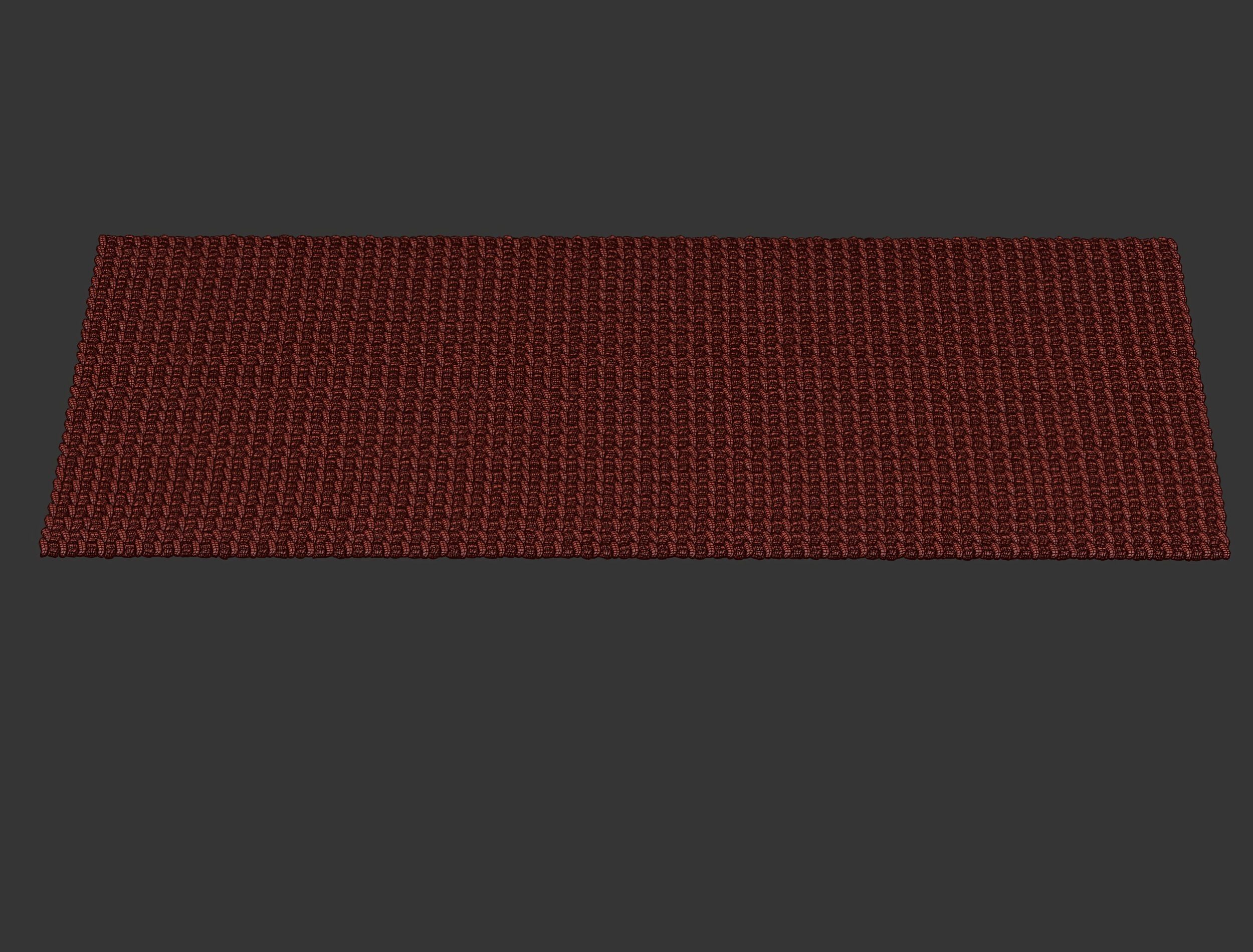 Rope Wicker Rectangle Carpet V2  3D model_6