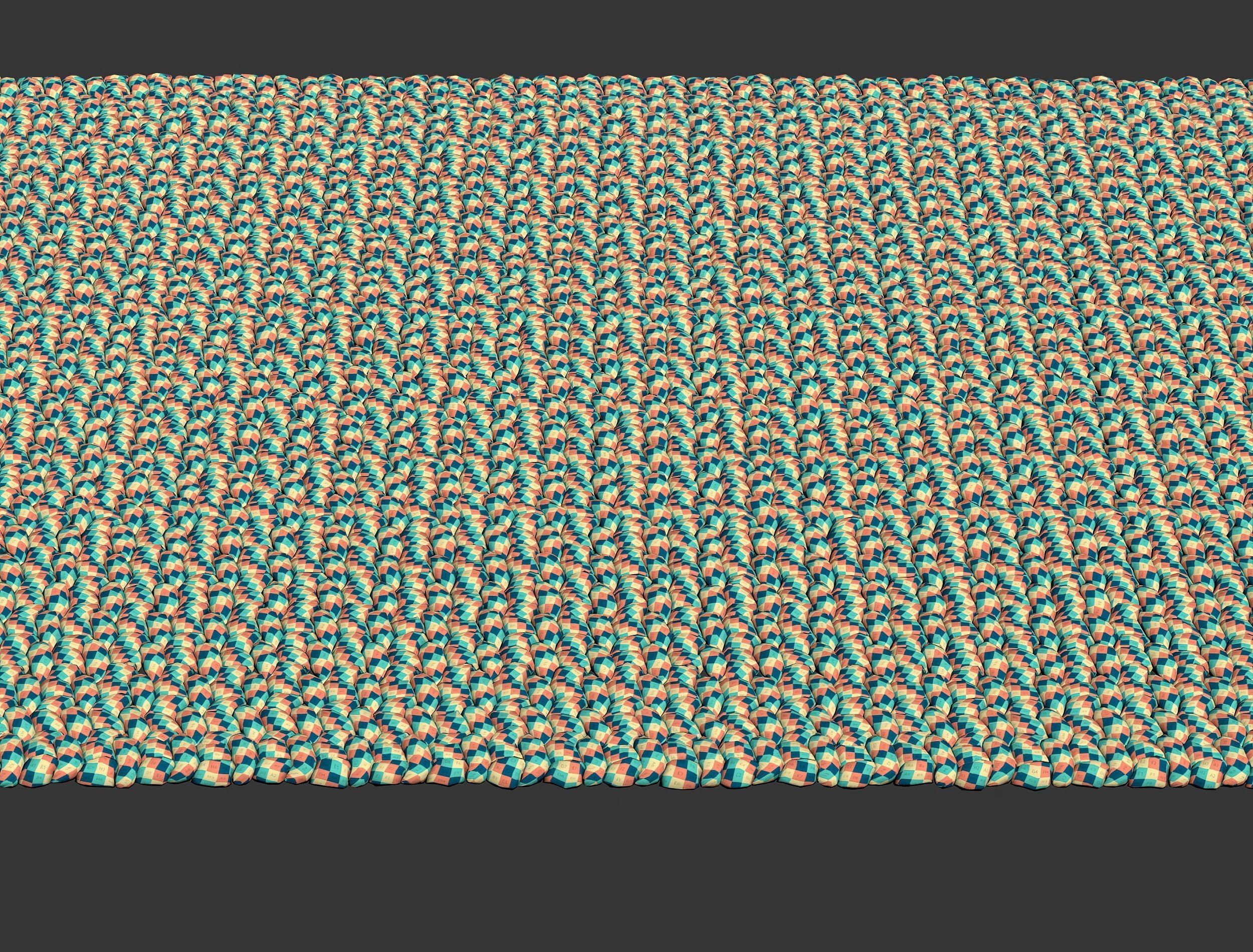 Rope Wicker Rectangle Carpet V2  3D model_8