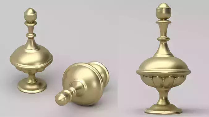 Carved Finial 3D model