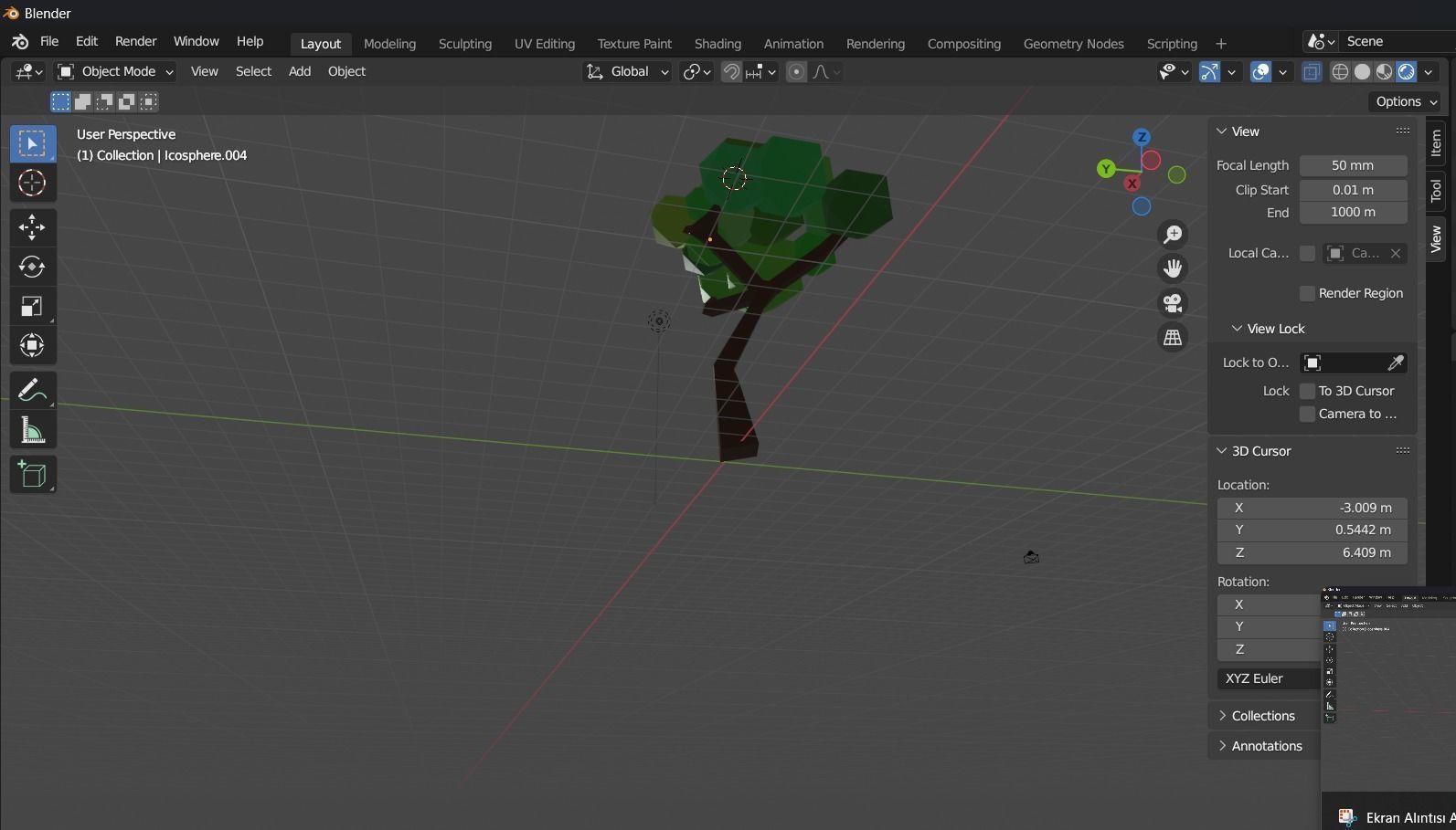 blender cute Low Poly Tree Free low-poly 3D model_12