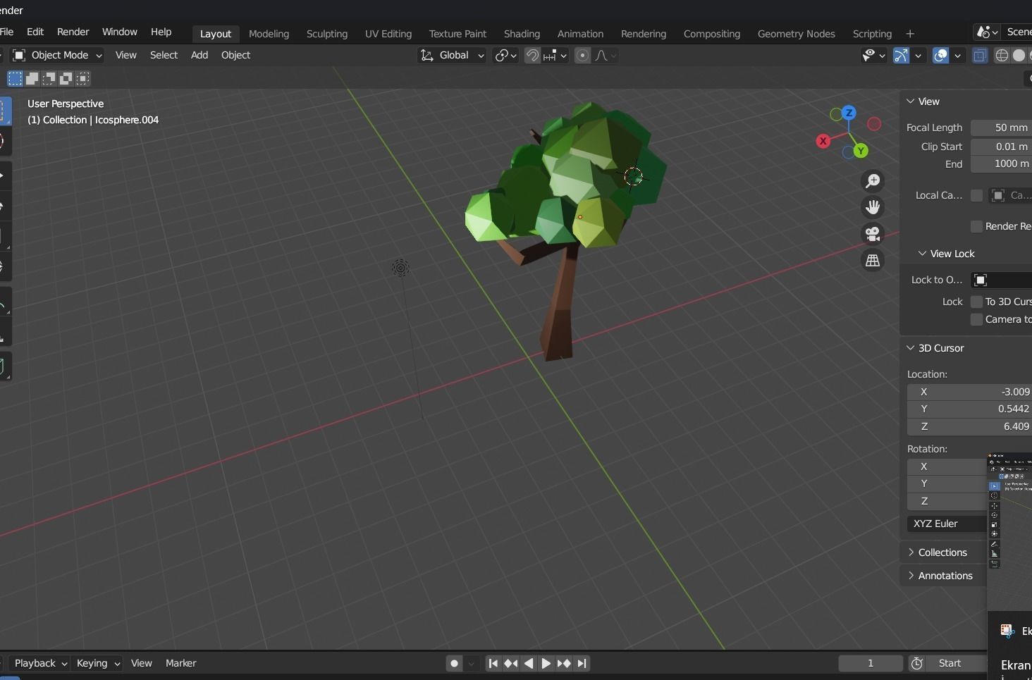 blender cute Low Poly Tree Free low-poly 3D model_15