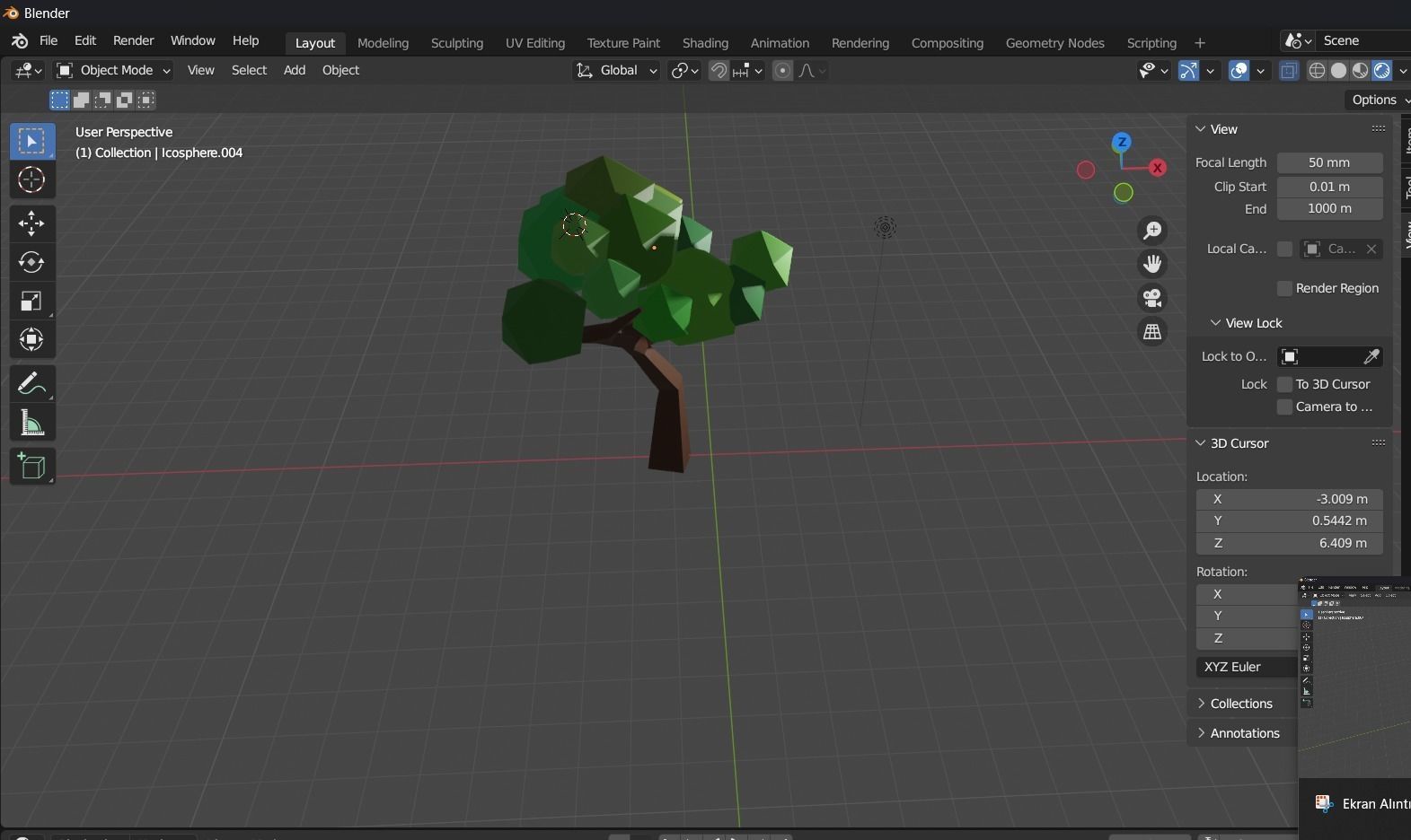 blender cute Low Poly Tree Free low-poly 3D model_17