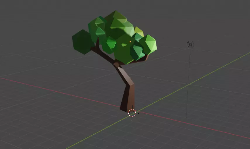 blender cute Low Poly Tree Free low-poly 3D model_0