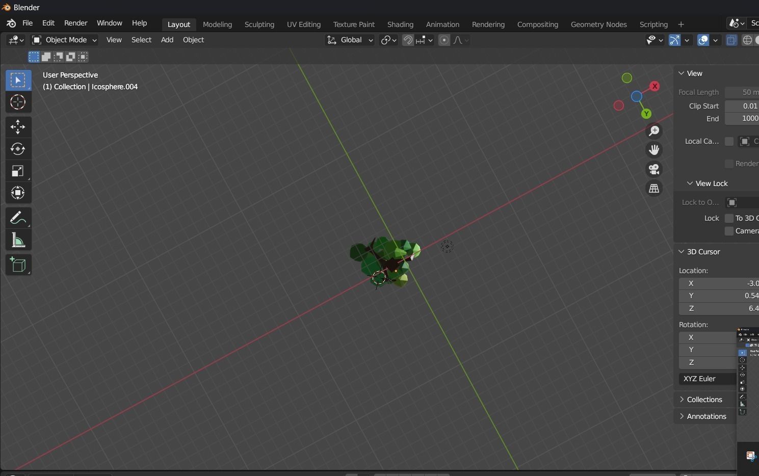 blender cute Low Poly Tree Free low-poly 3D model_9