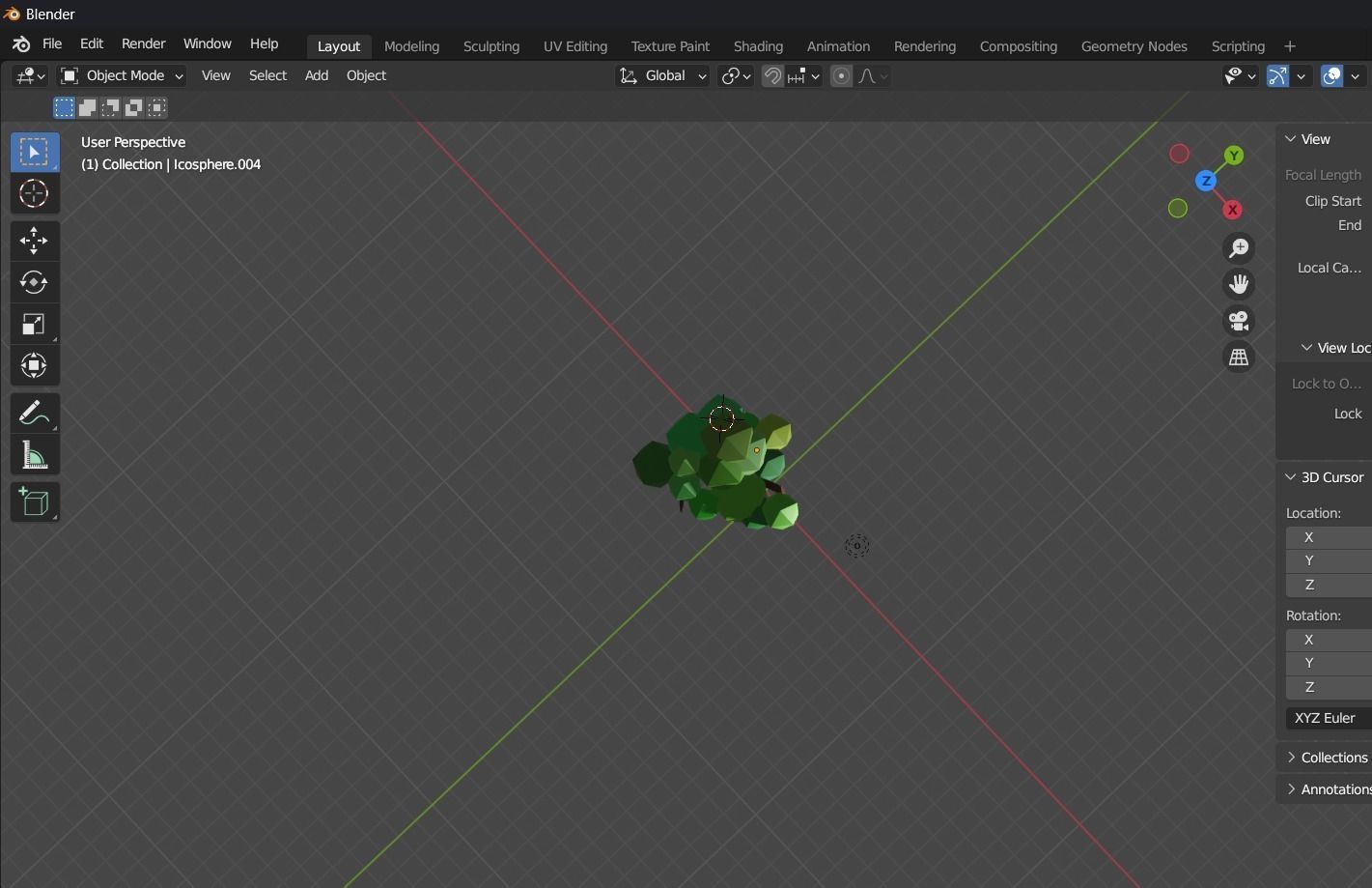 blender cute Low Poly Tree Free low-poly 3D model_8