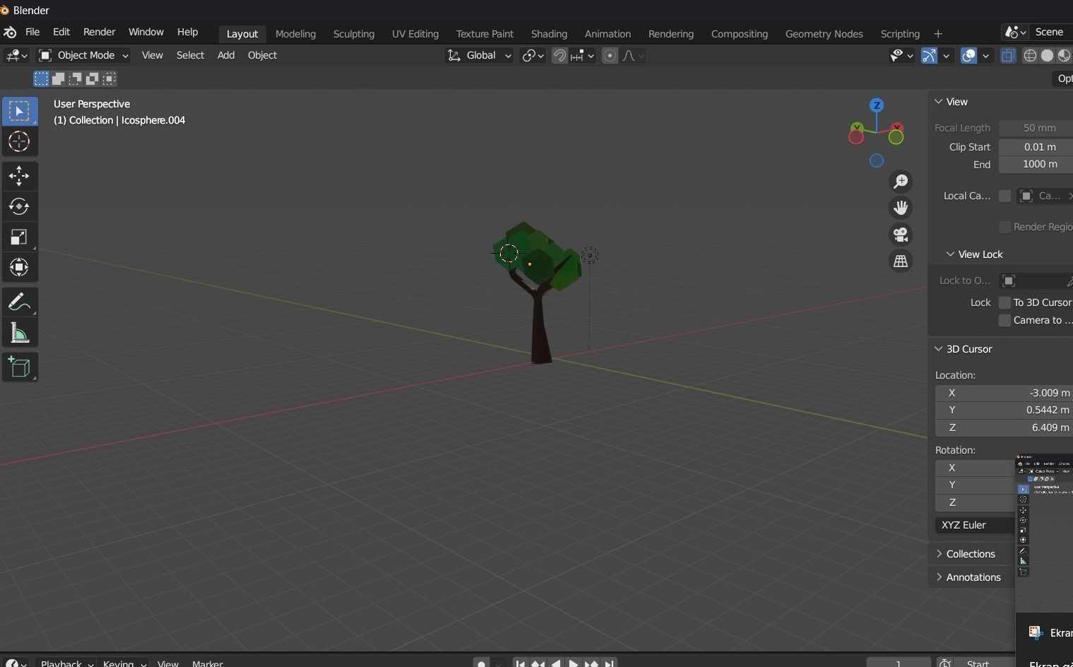 blender cute Low Poly Tree Free low-poly 3D model_7