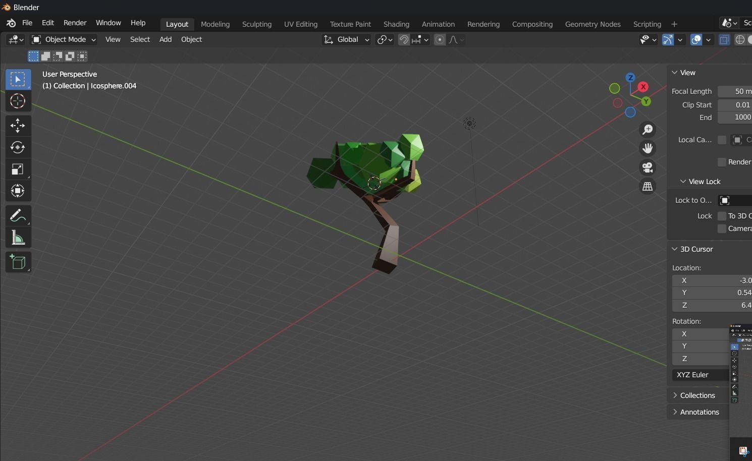 blender cute Low Poly Tree Free low-poly 3D model_14